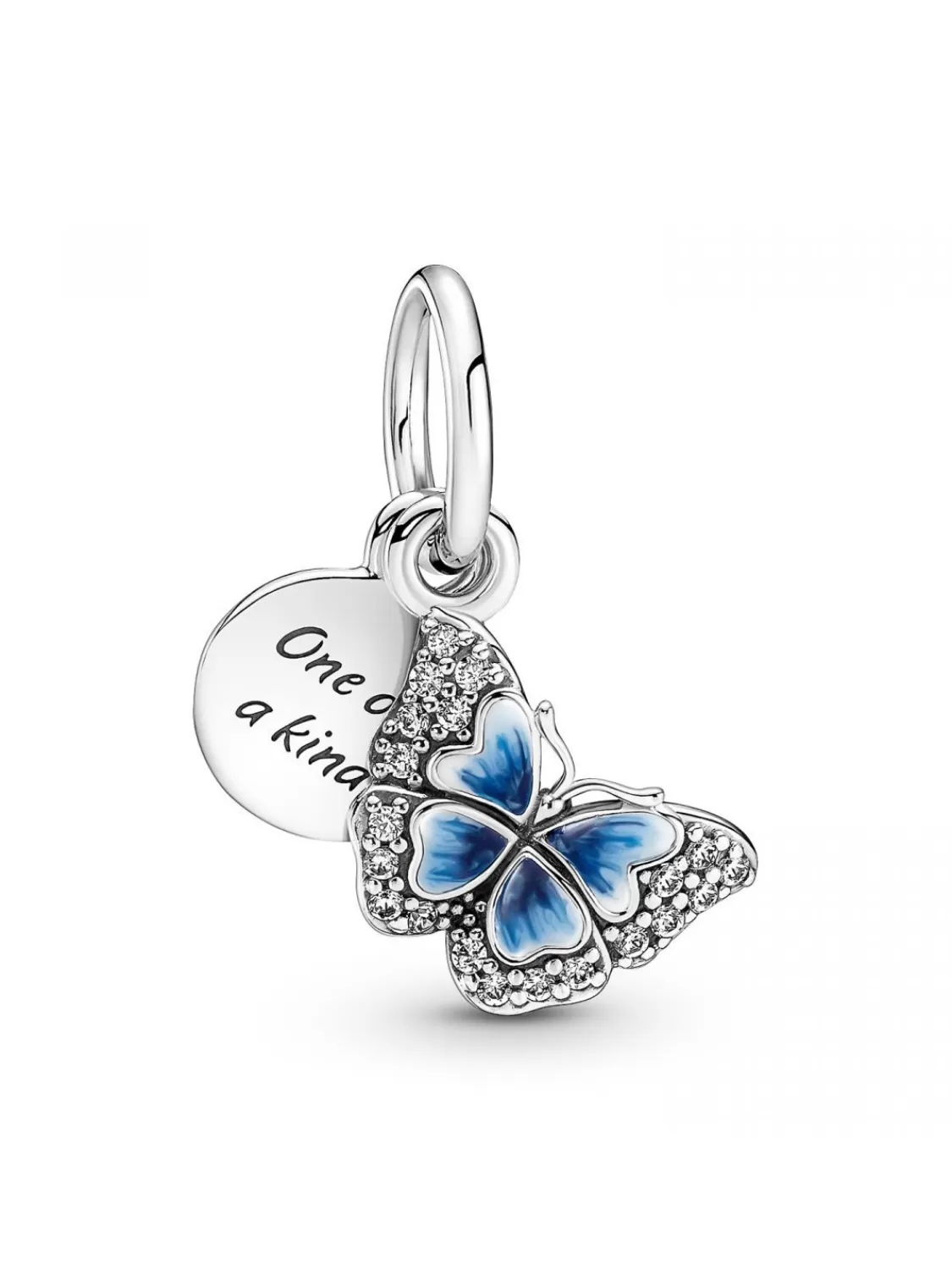 Pandora Charm-Anhanger Silber Blauer Schmetterling | Damenschmuck