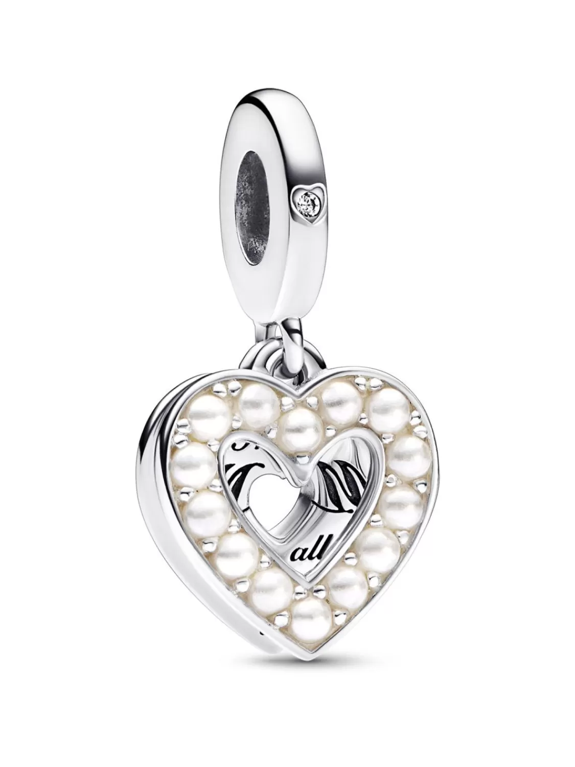 Pandora Charm-Anhanger Silber Perlmuttartiges Weises Herz | Damenschmuck