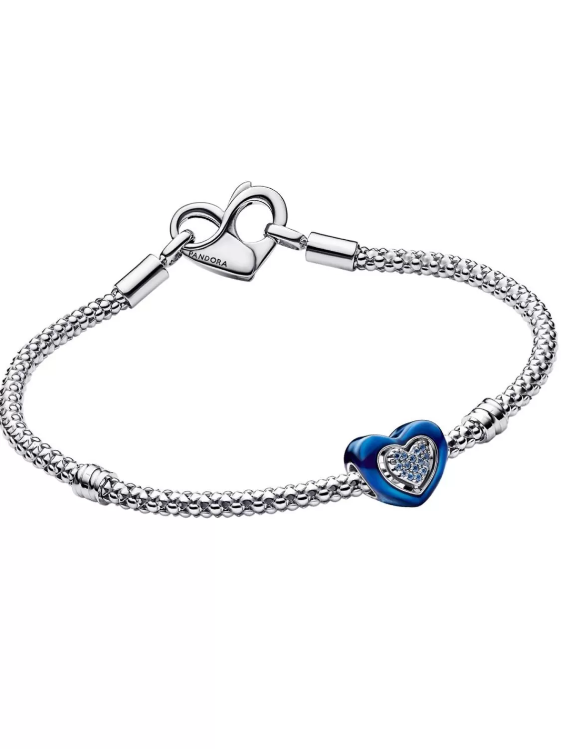 Pandora Damenarmband Blaues Drehbares Herz Starterset | Damenschmuck