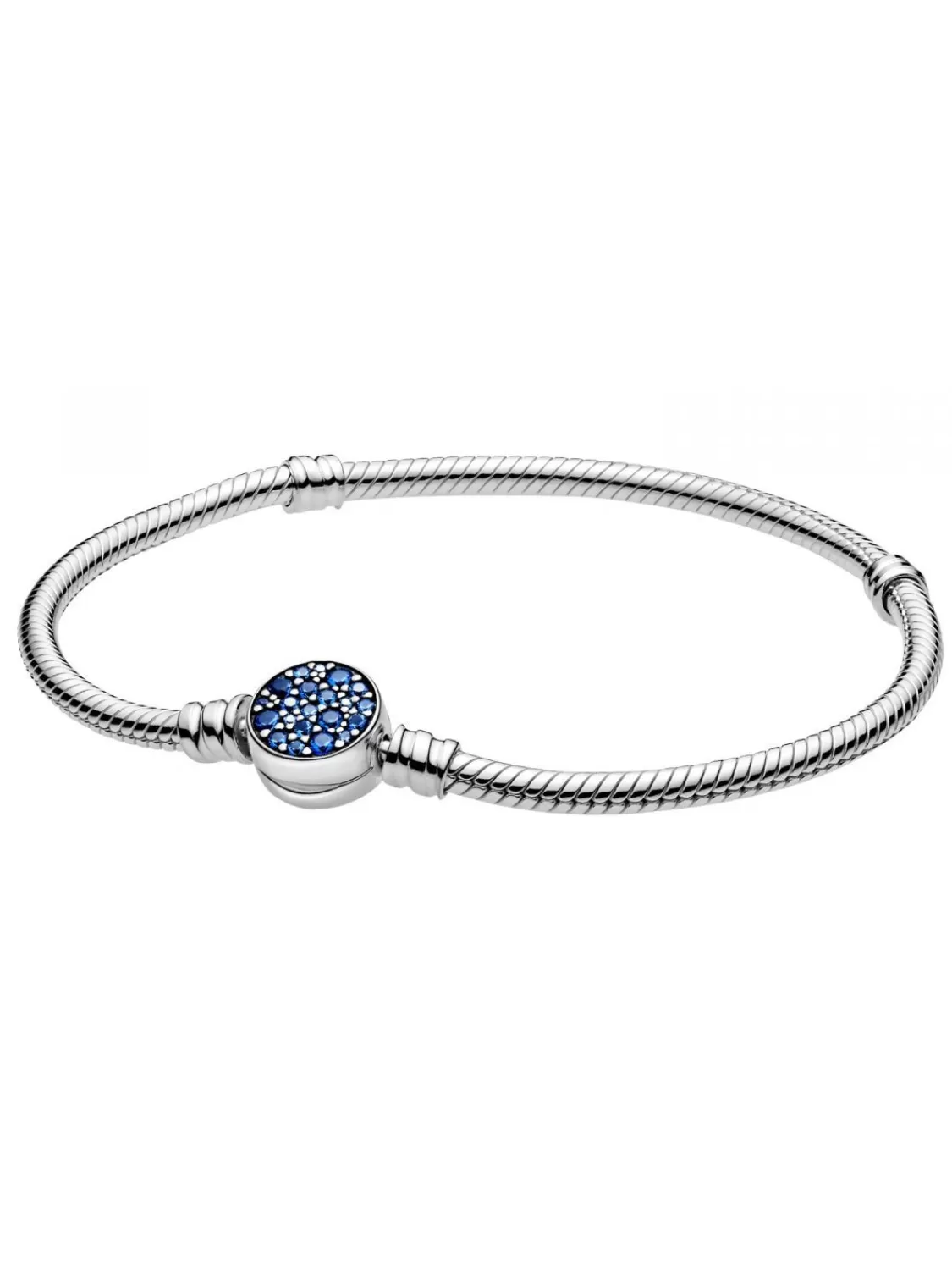 Pandora Damen-Armband Funkelnde Blaue Scheibe Silber | Damenschmuck