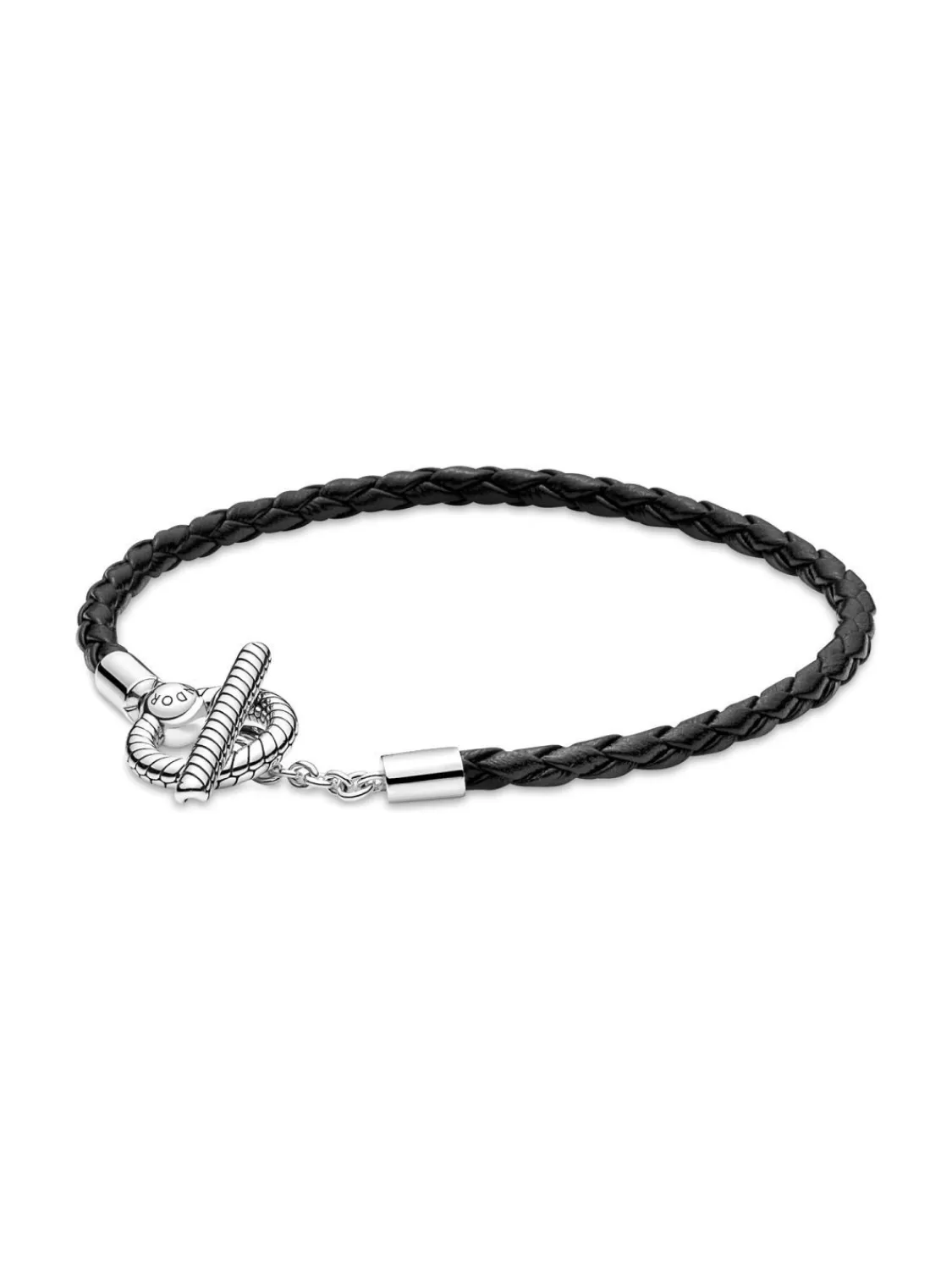 Pandora Damen-Armband Geflochtenes Leder Schwarz | Damenschmuck