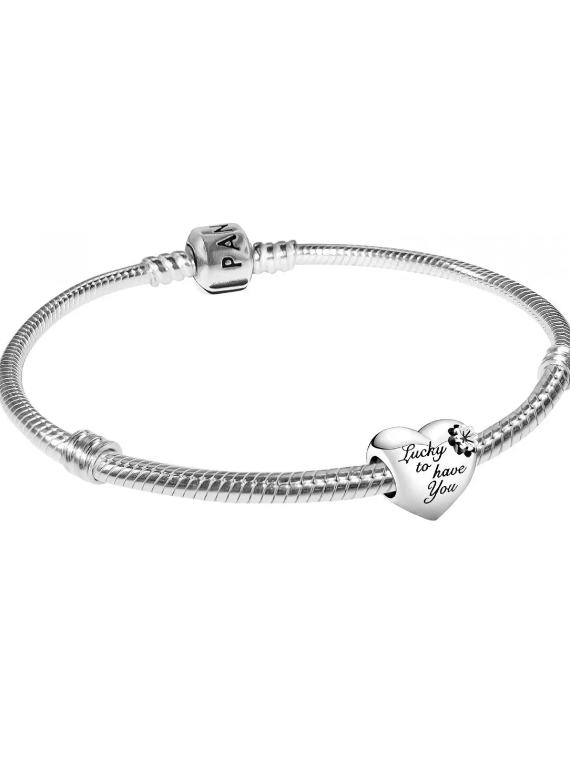 Pandora Damenarmband Silber 925 Herz & Kleeblatt | Damenschmuck