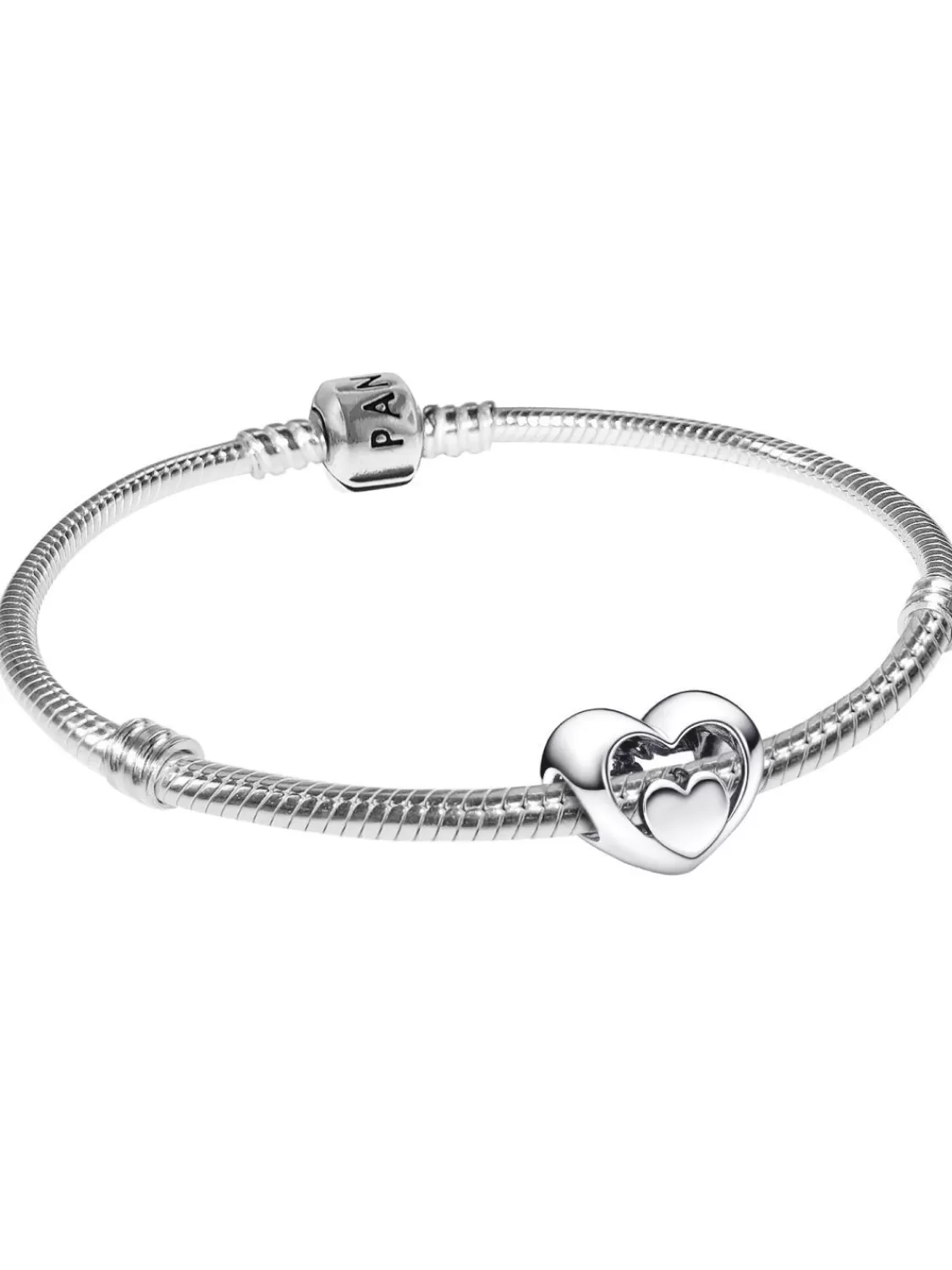 Pandora Damen-Armband Silber 925 Offenes Herz & Inschrift | Damenschmuck