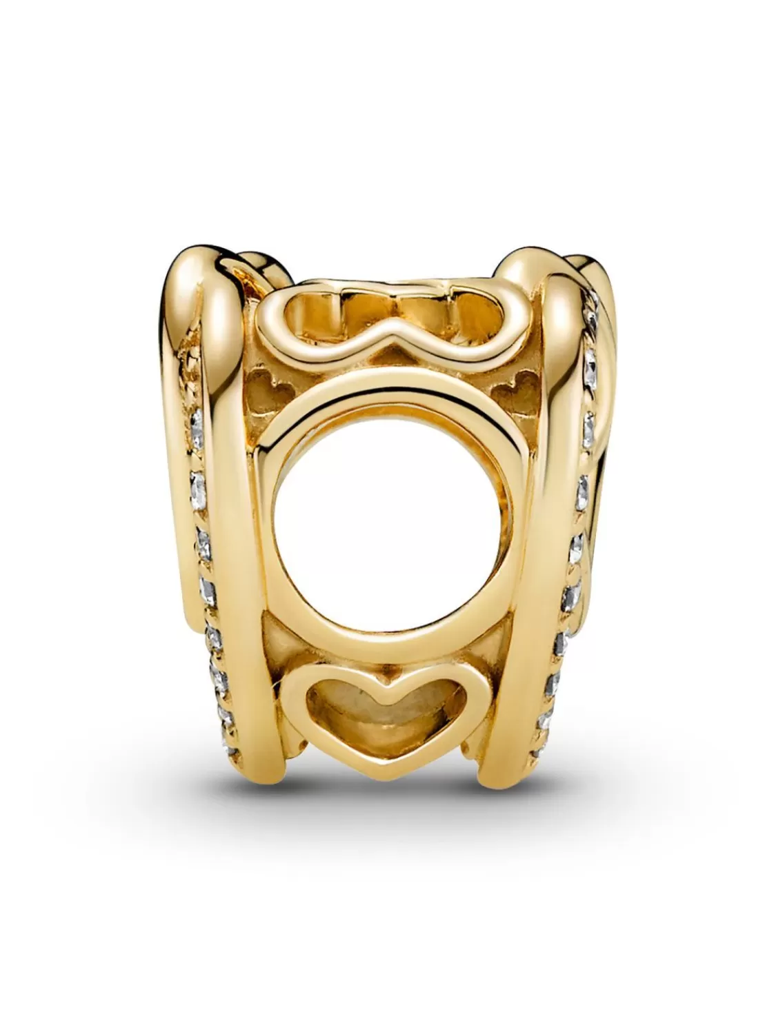 Pandora Damen-Armband Silber 925 Verschlungenes Herz Goldfarben | Damenschmuck
