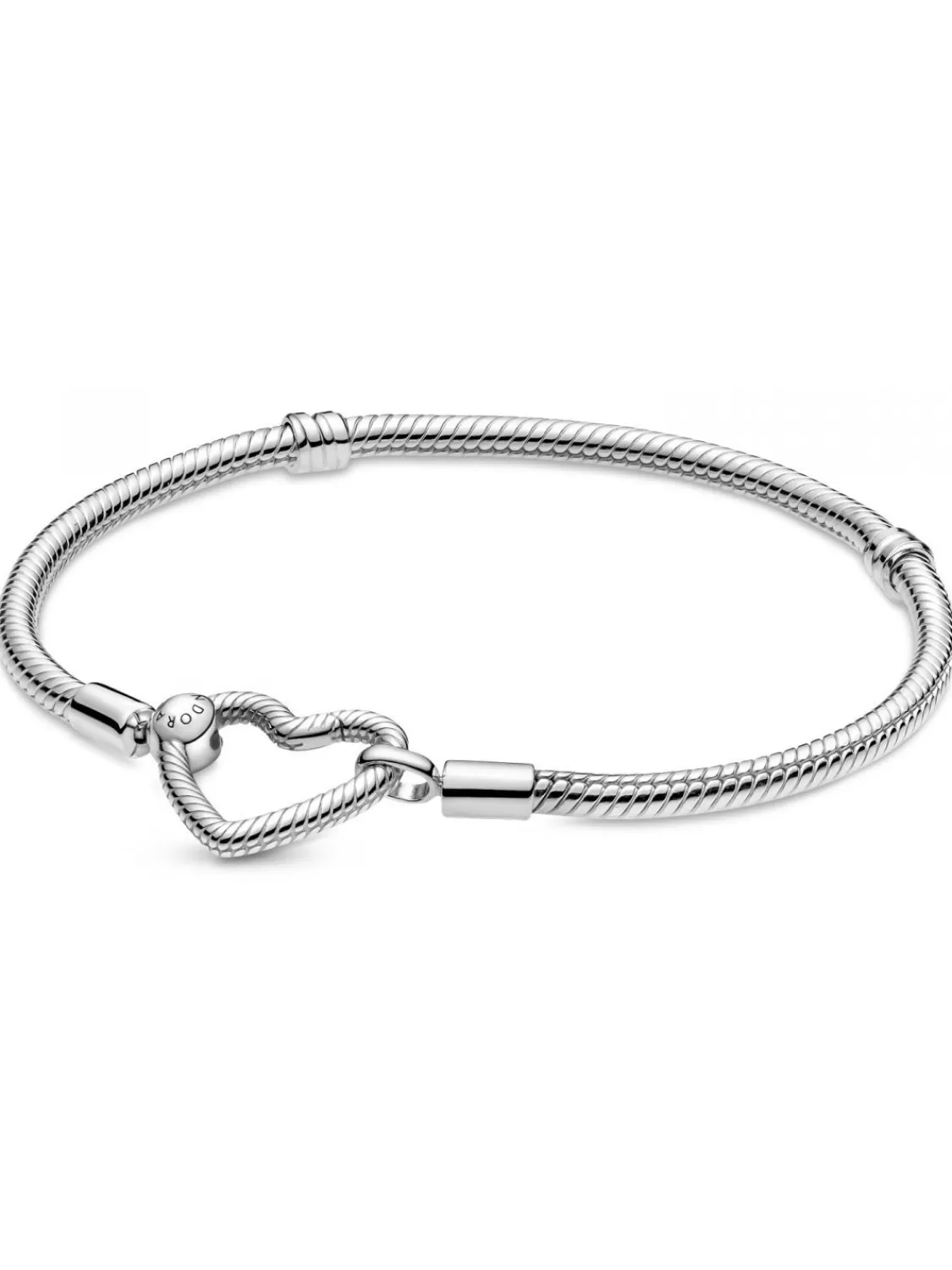 Pandora Damen-Armband Silber Mit Herz-Verschluss | Damenschmuck