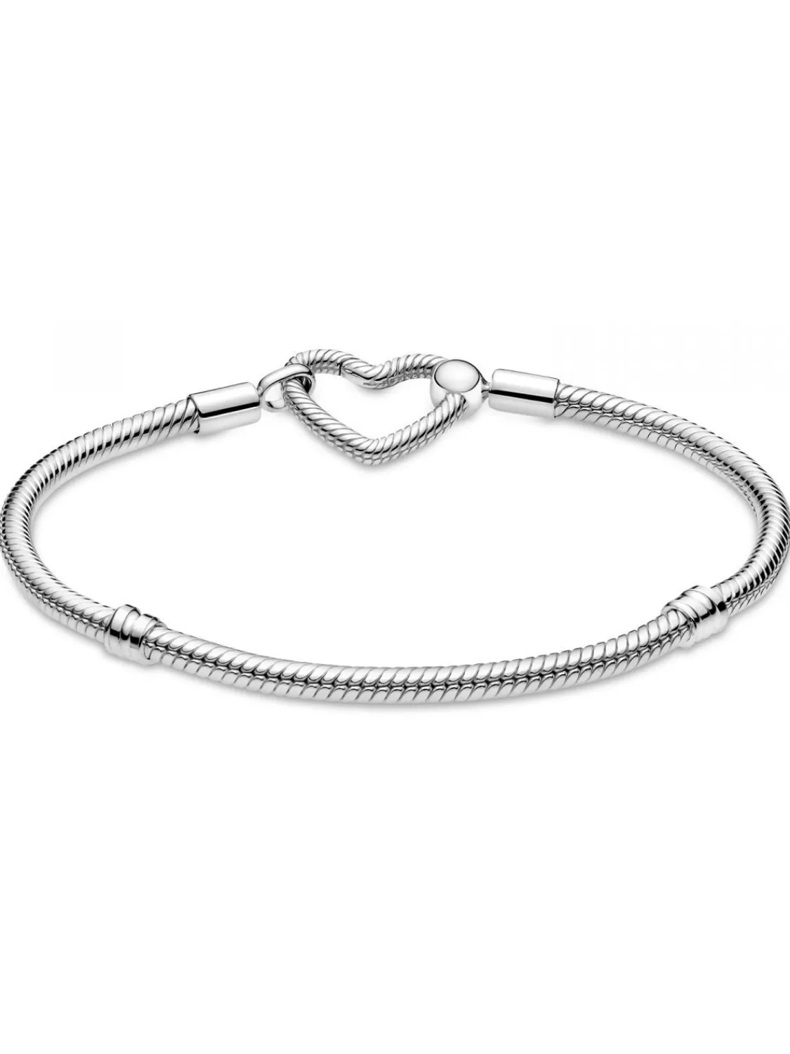 Pandora Damen-Armband Silber Mit Herz-Verschluss | Damenschmuck