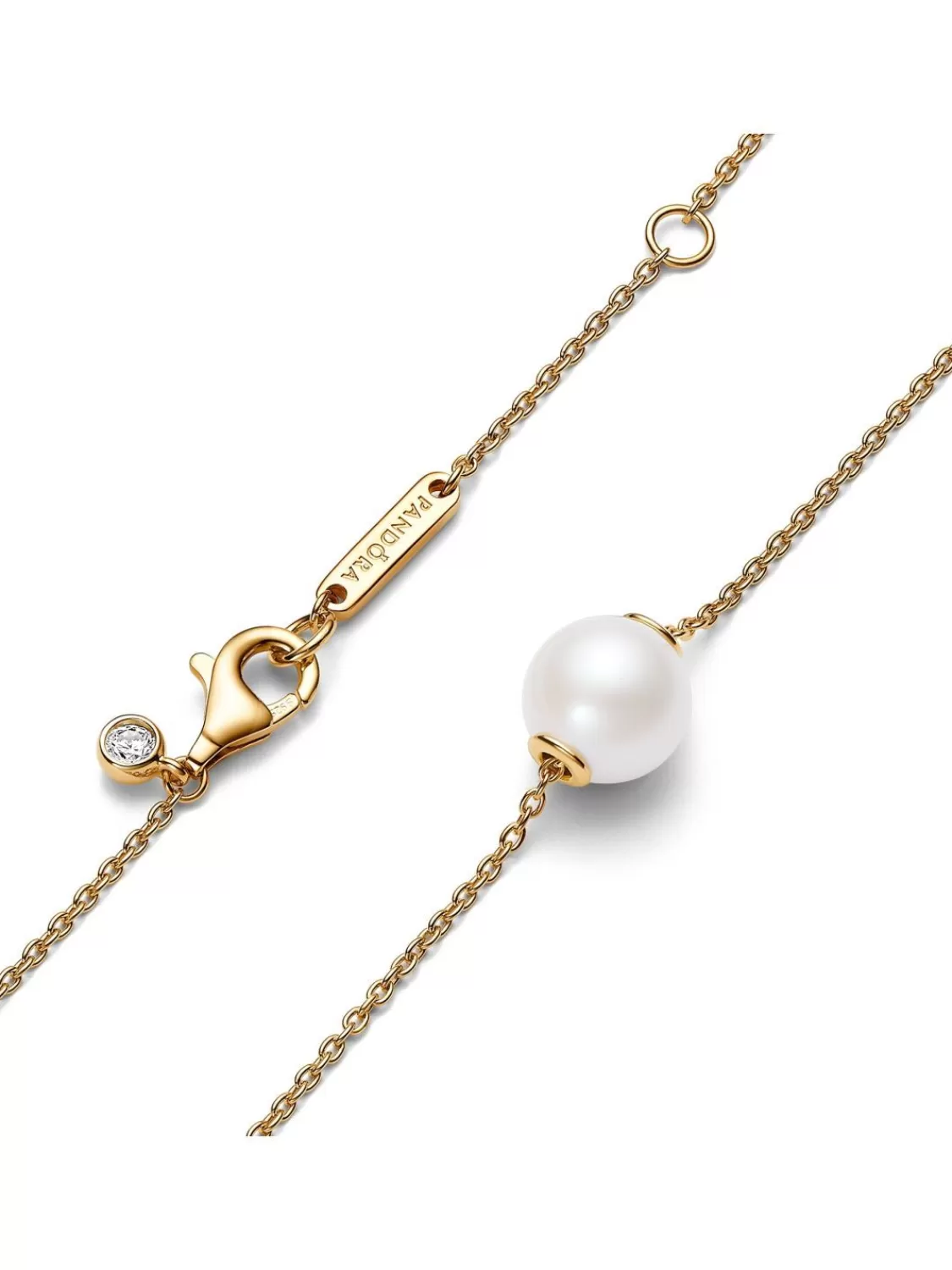 Pandora Damen-Collier Mit Suswasser-Zuchtperle Goldfarben | Damenschmuck