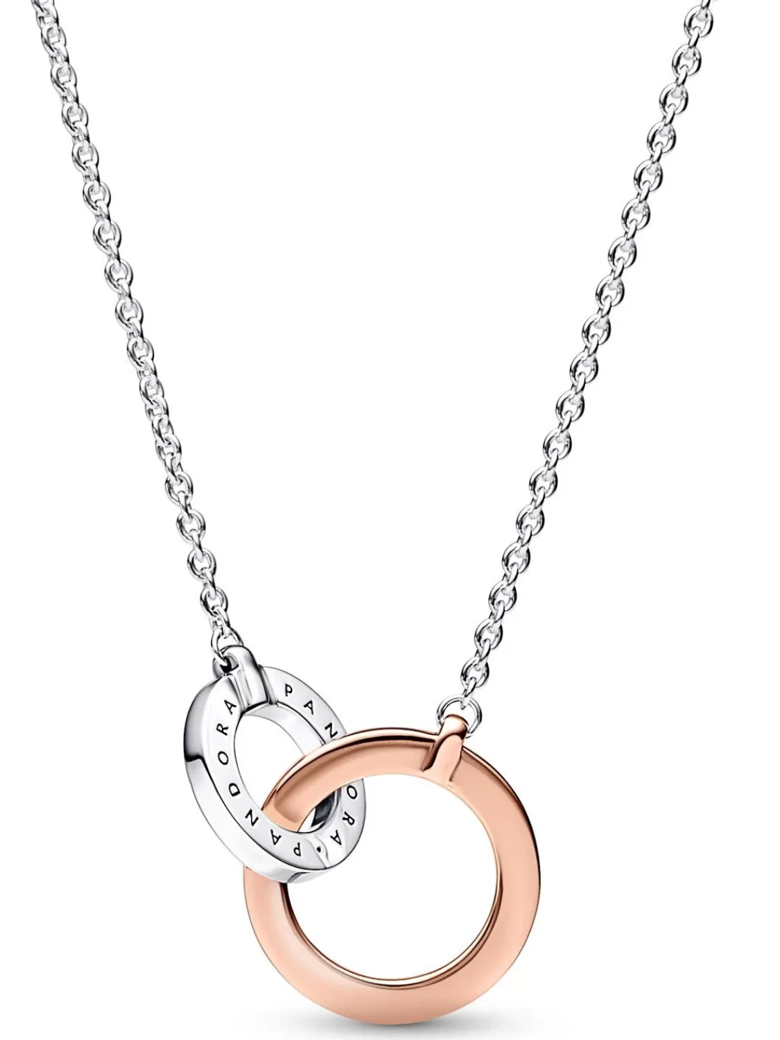 Pandora Damen-Collier Zweifarbige Verschlungene Kreise | Damenschmuck