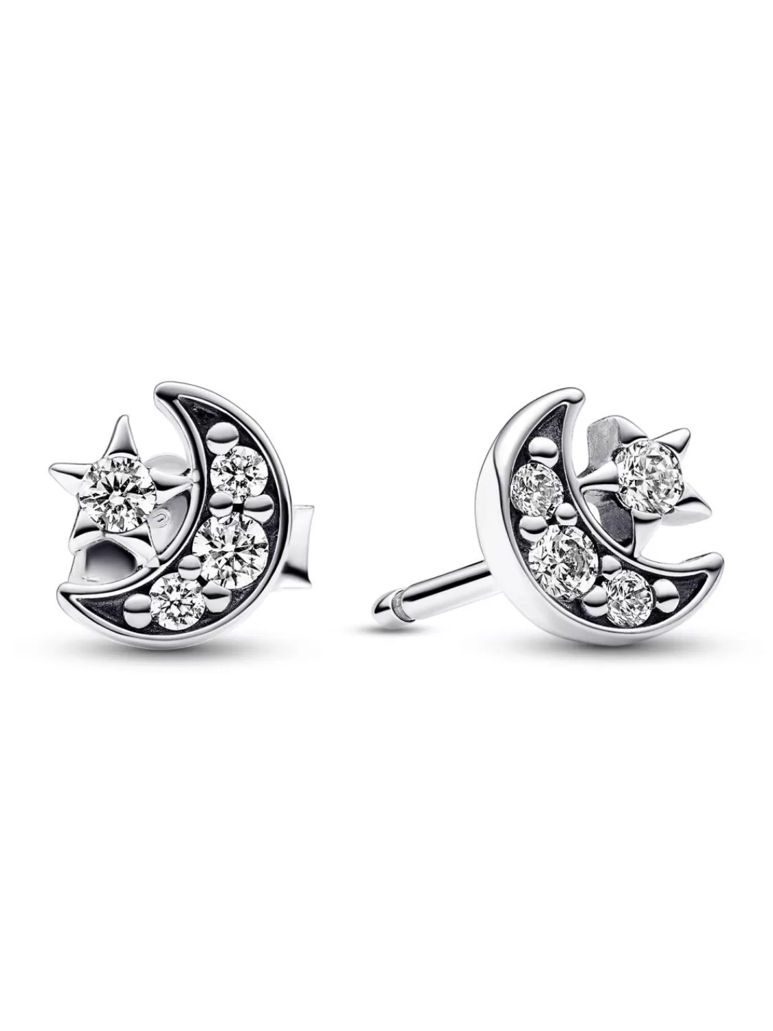 Pandora Damen-Ohrstecker Silber Ohrringe Mond & Stern | Damenschmuck