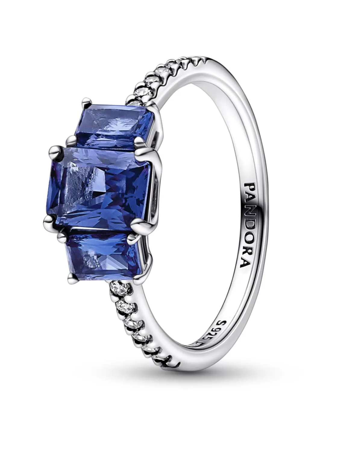 Pandora Damenring Blaue Rechteckige Steine | Damenschmuck