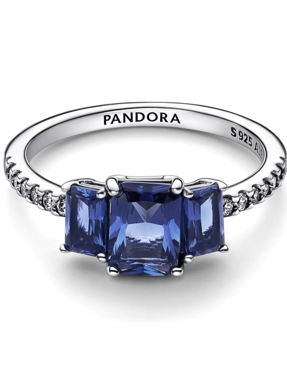 Pandora Damenring Blaue Rechteckige Steine | Damenschmuck