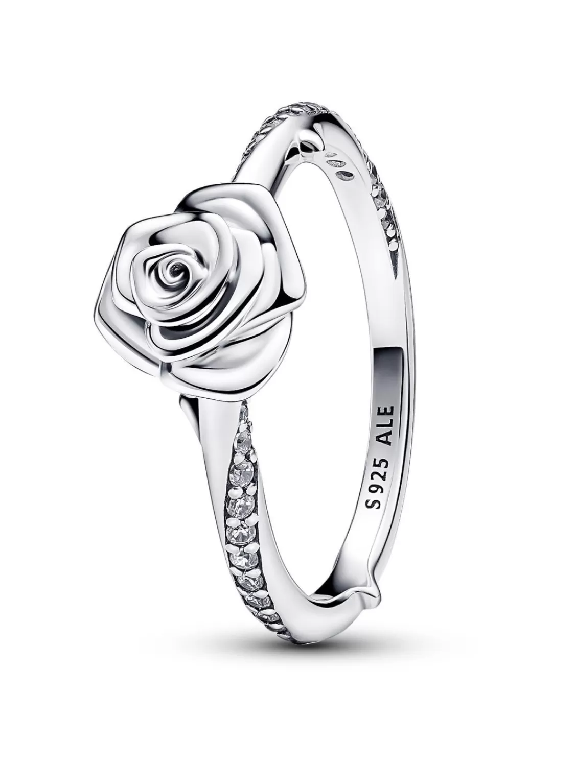 Pandora Damenring Bluhende Rose Silber | Damenschmuck