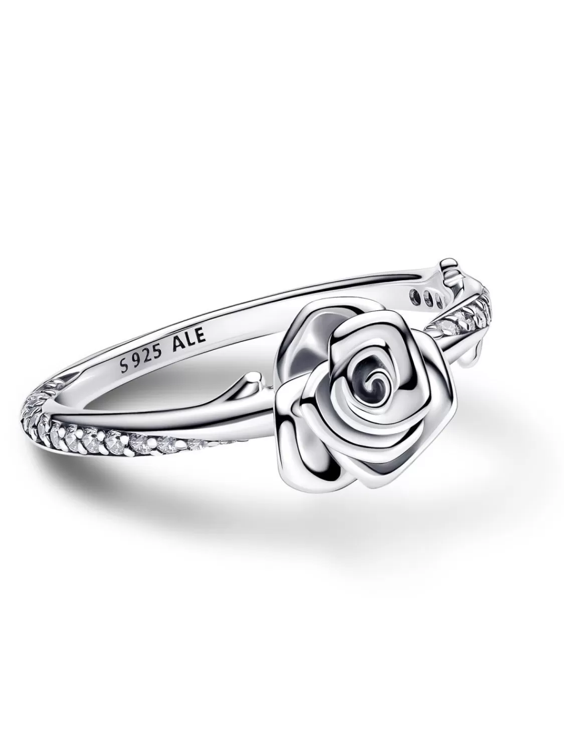 Pandora Damenring Bluhende Rose Silber | Damenschmuck