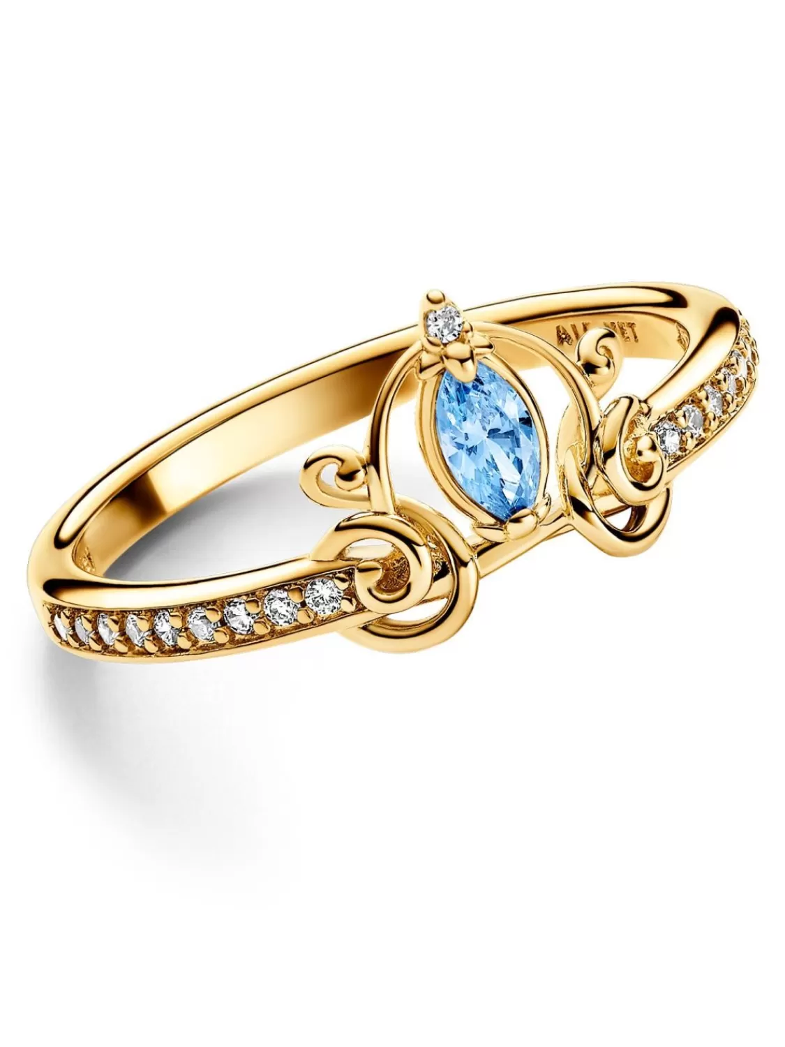 Pandora Damenring Disney Cinderellas Kutsche Goldfarben | Damenschmuck