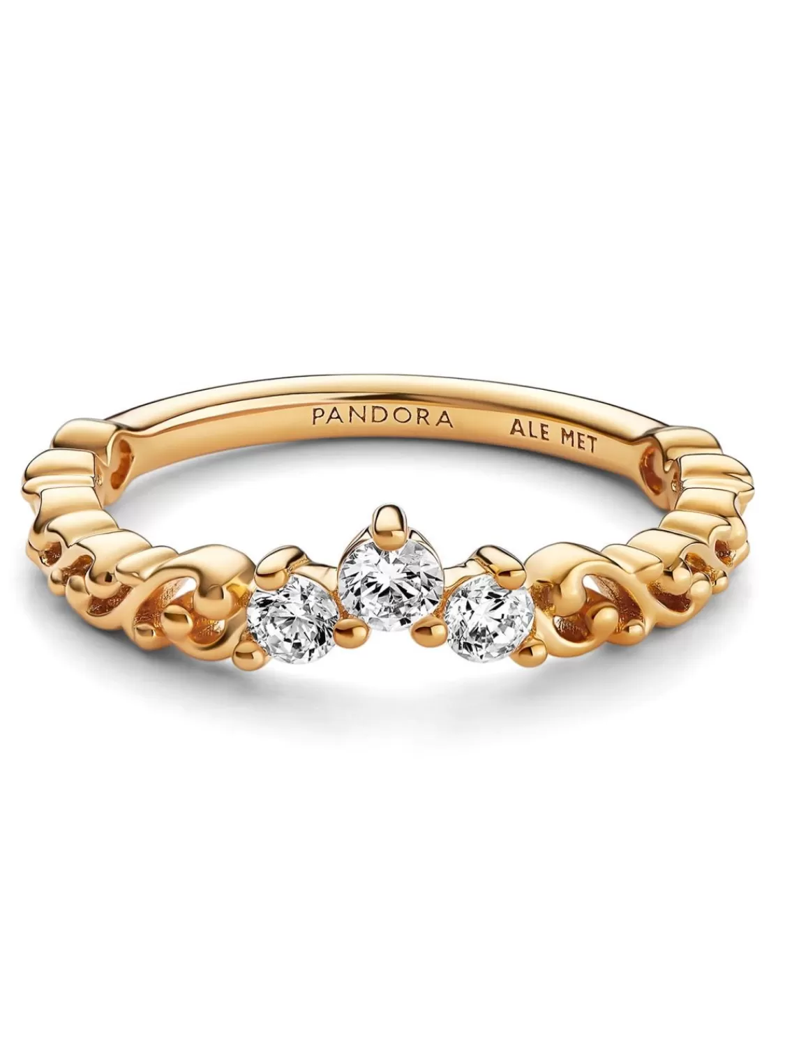 Pandora Damenring Edle Tiara Mit Wirbel Goldfarben | Damenschmuck
