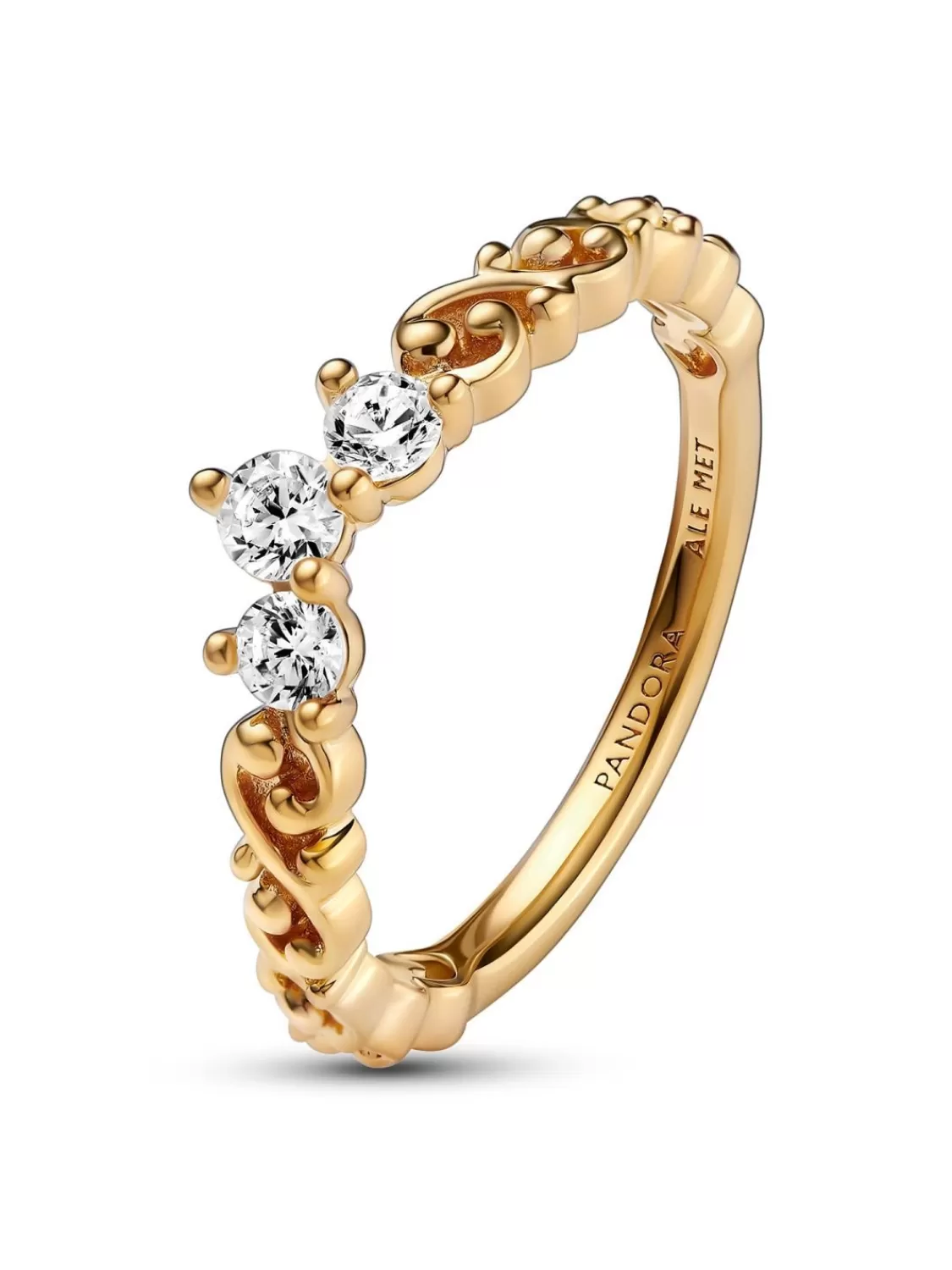 Pandora Damenring Edle Tiara Mit Wirbel Goldfarben | Damenschmuck
