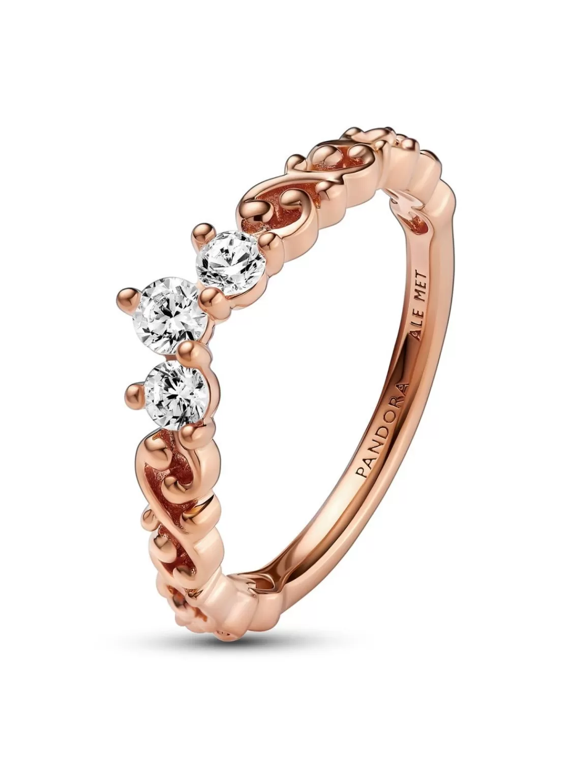 Pandora Damen-Ring Edle Tiara Mit Wirbel Rosegoldfarben | Damenschmuck