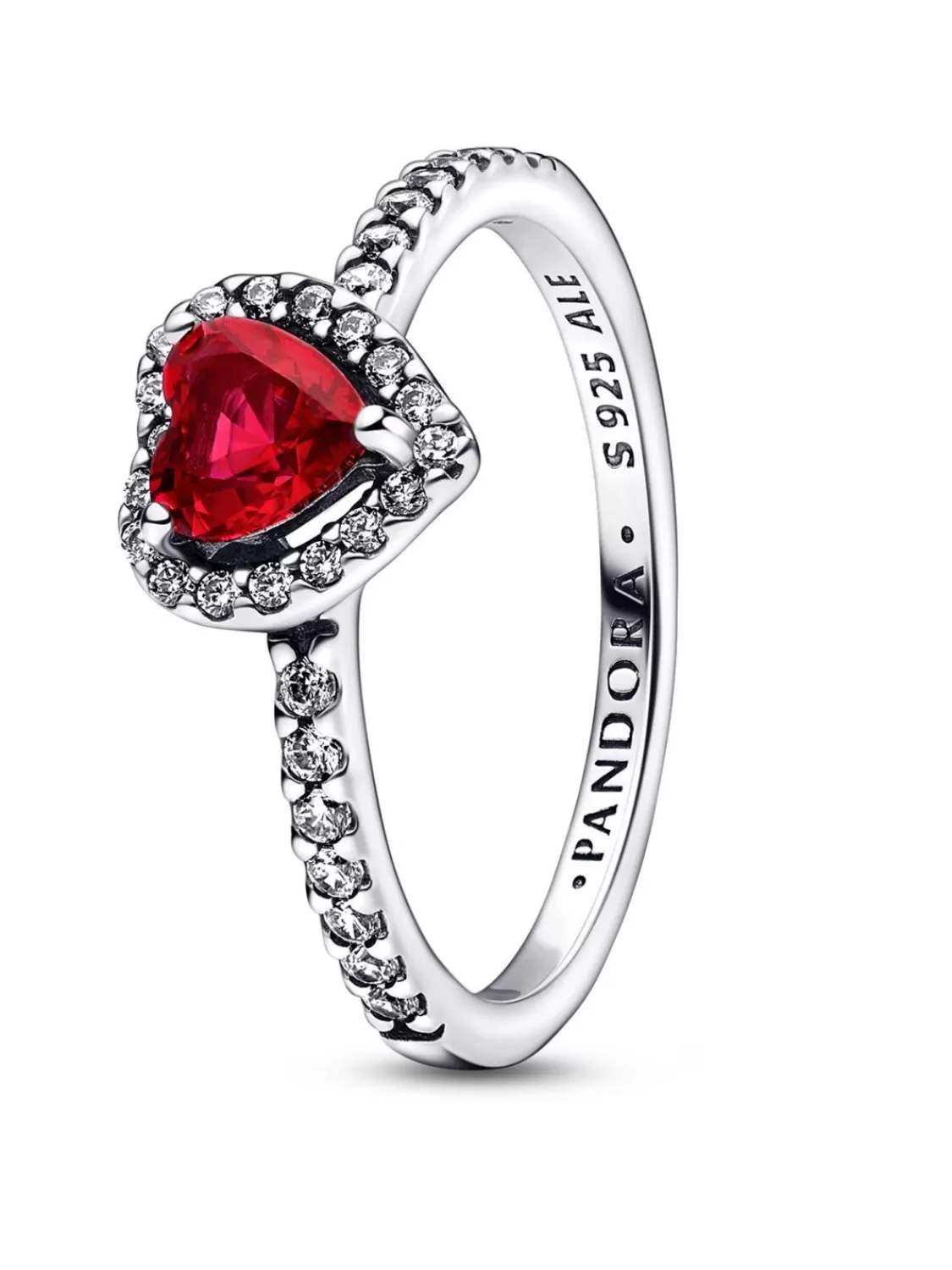 Pandora Damenring Erhabenes Herz Rot | Damenschmuck