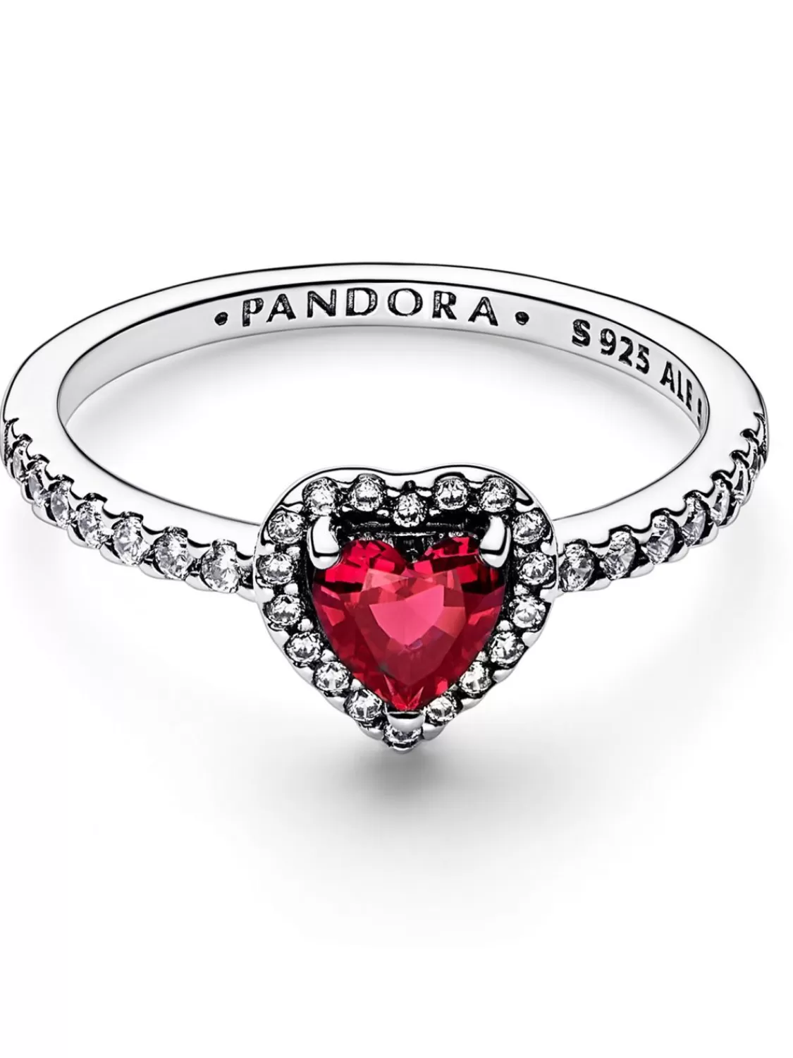 Pandora Damenring Erhabenes Herz Rot | Damenschmuck