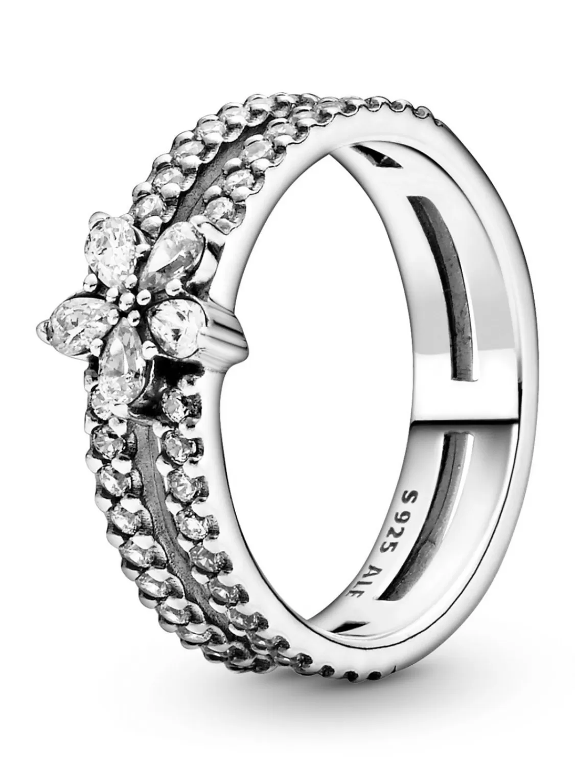 Pandora Damenring Funkelnde Schneeflocke Silber | Damenschmuck