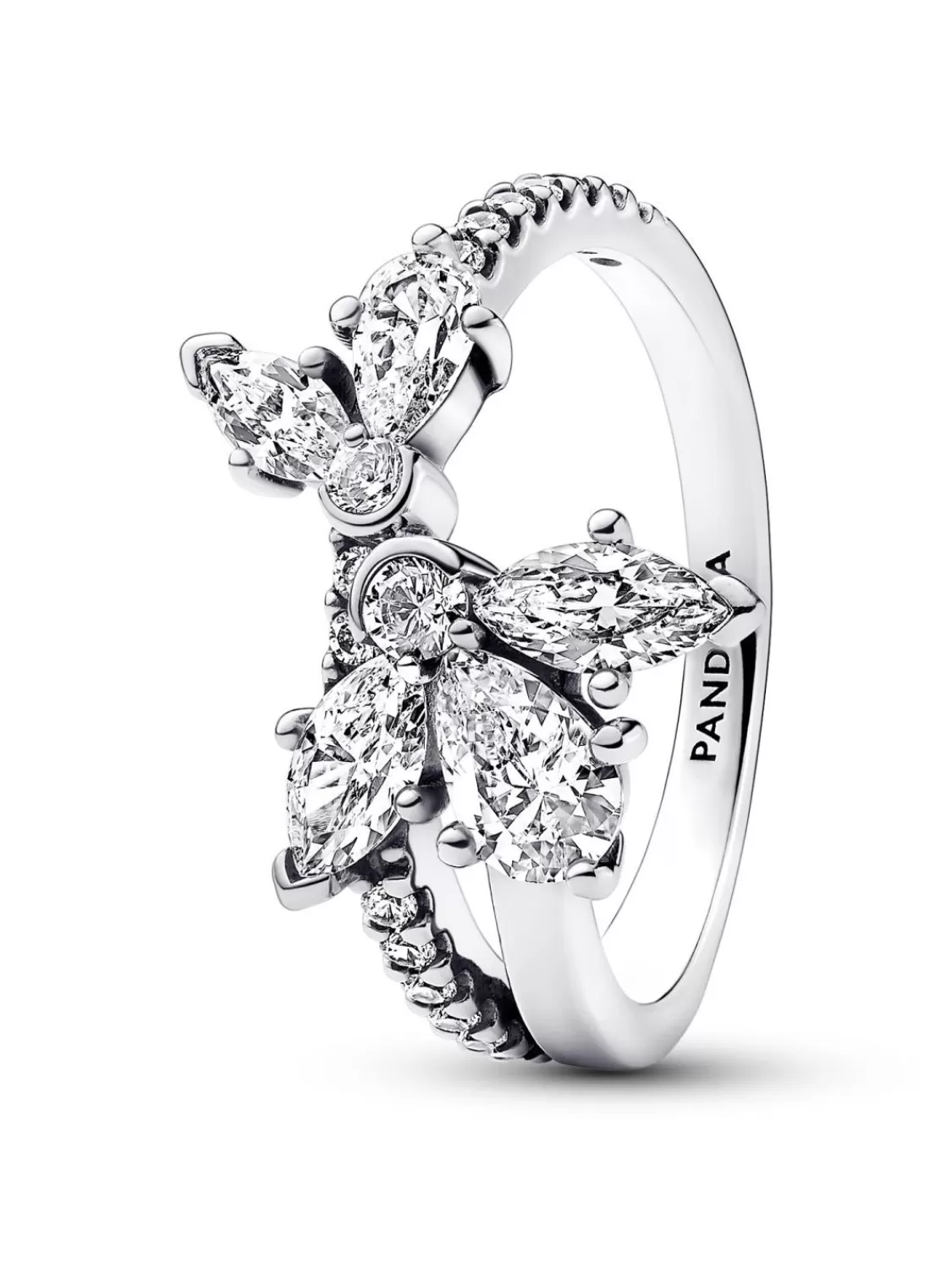 Pandora Damen-Ring Funkelndes Asymmetrisches Herbarium Silber | Damenschmuck