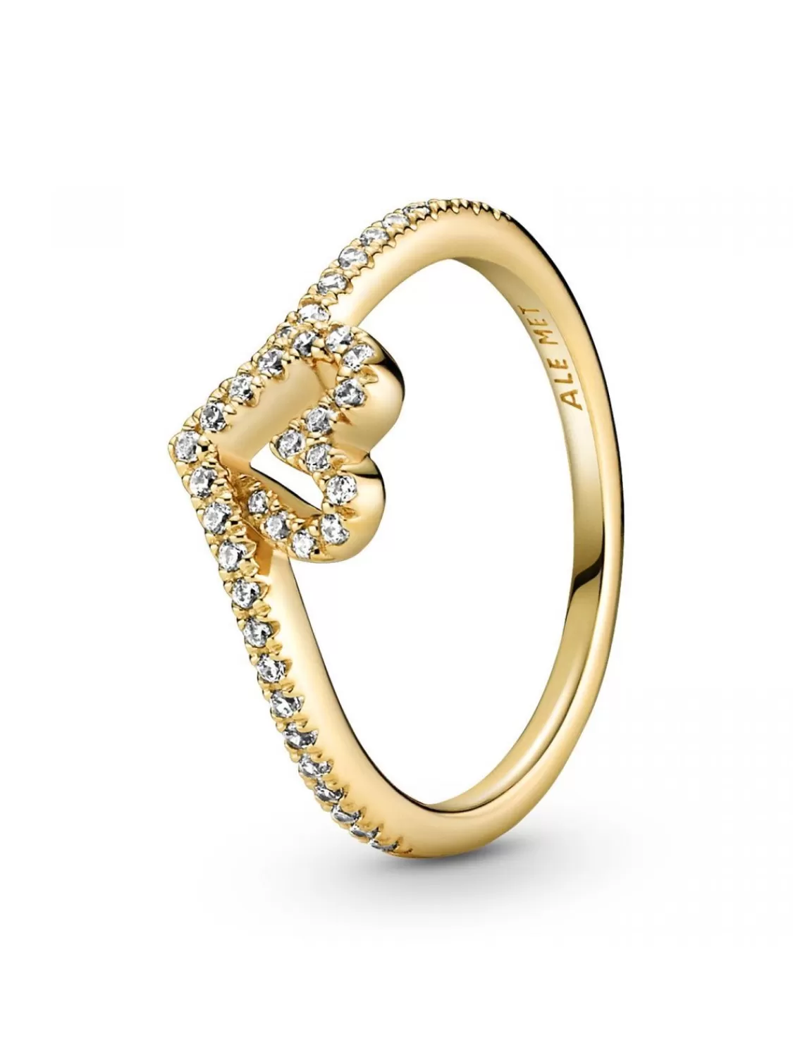 Pandora Damenring Herz Funkelnder Wunsch Goldfarben | Damenschmuck