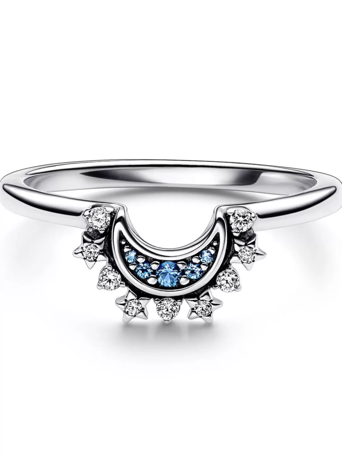 Pandora Damen-Ring Himmlischer Blau Funkelnder Mond | Damenschmuck