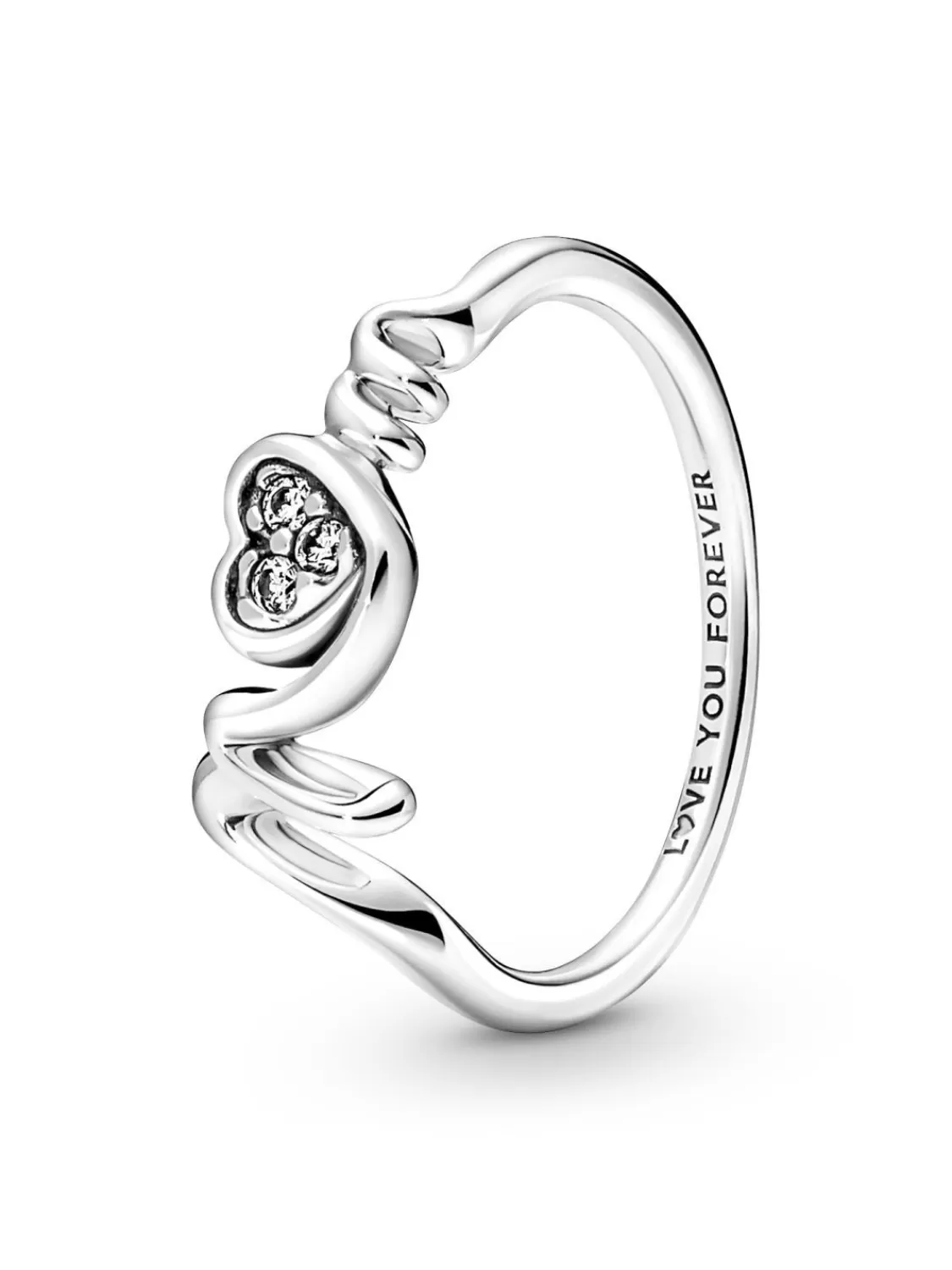 Pandora Damen-Ring Mom Pave Herz Silber | Damenschmuck