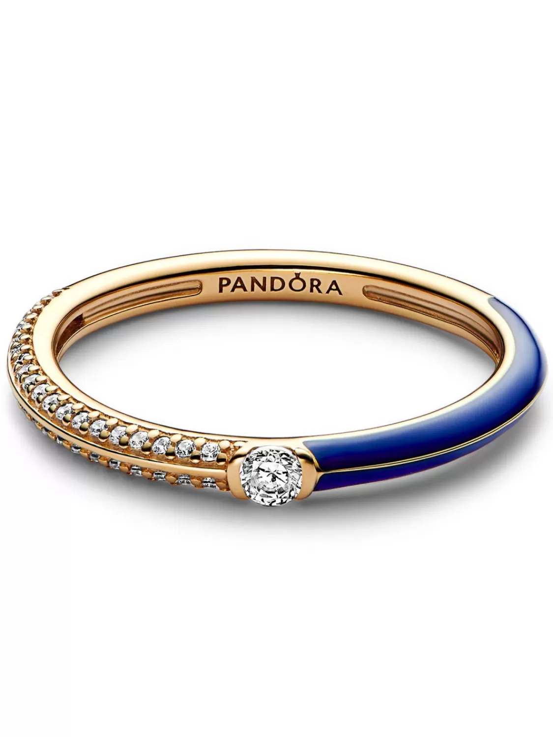 Pandora Damenring Pave & Blau Goldfarben | Damenschmuck