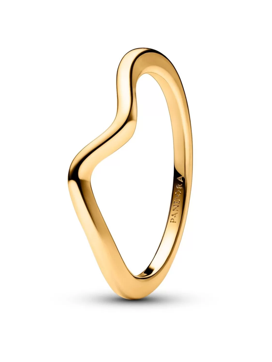 Pandora Damenring Polierte Welle Goldfarben | Damenschmuck