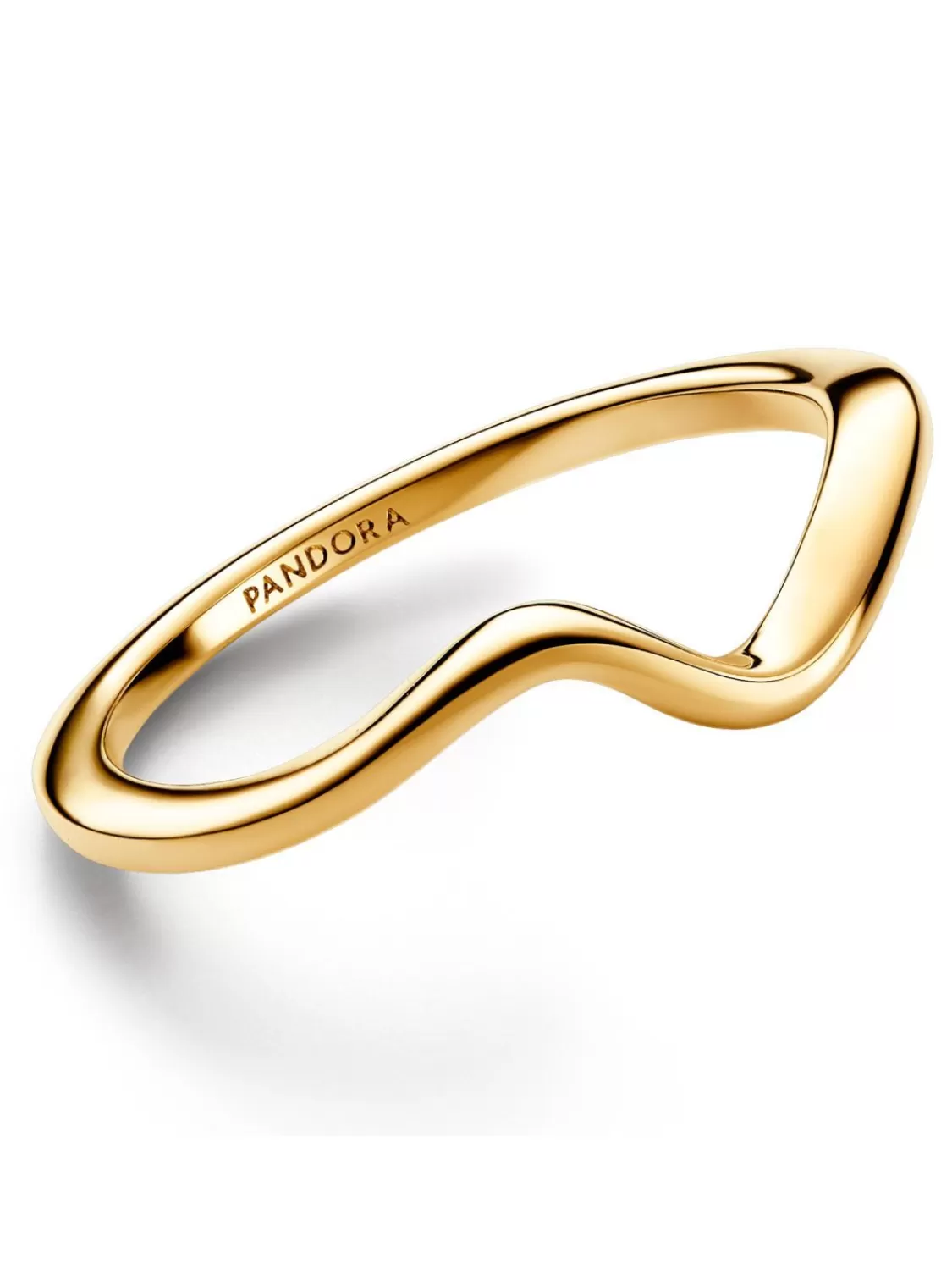 Pandora Damenring Polierte Welle Goldfarben | Damenschmuck