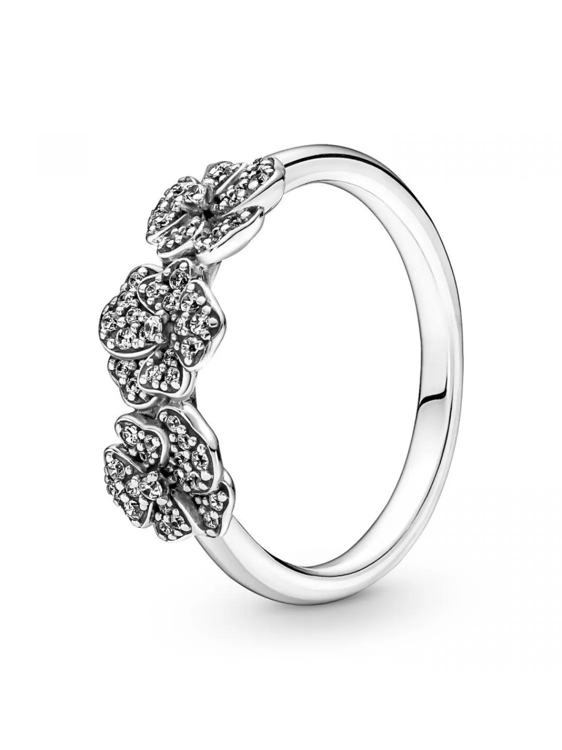 Pandora Damen-Ring Silber Dreifaches Stiefmutterchen | Damenschmuck