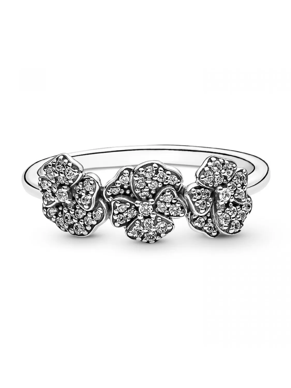 Pandora Damen-Ring Silber Dreifaches Stiefmutterchen | Damenschmuck