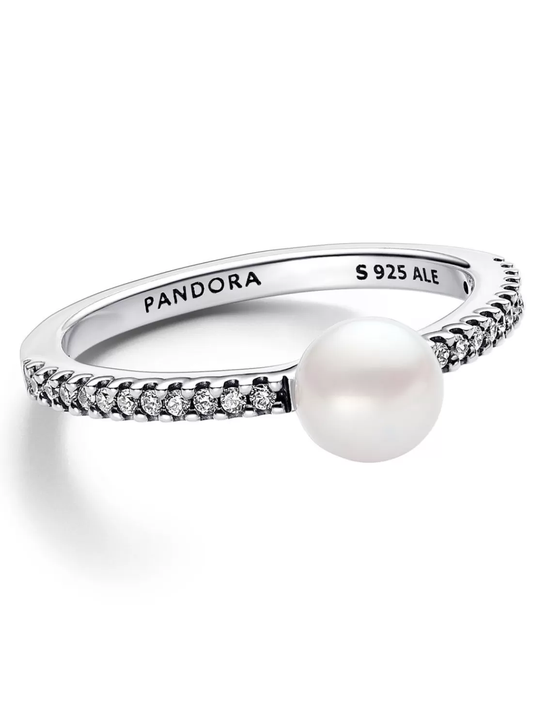 Pandora Damen-Ring Silber Suswasser-Zuchtperle Und Pave | Damenschmuck