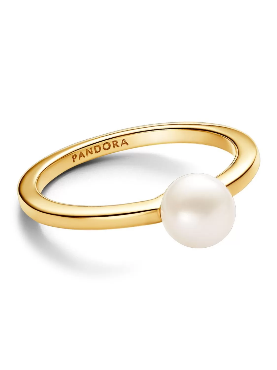 Pandora Damen-Ring Suswasser-Zuchtperle Goldfarben | Damenschmuck