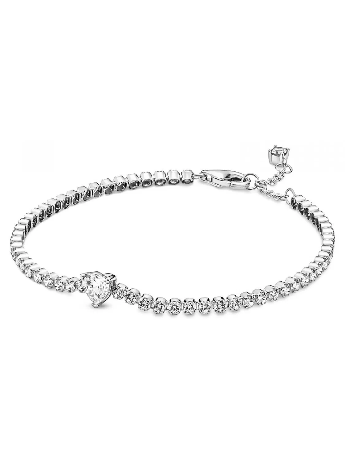 Pandora Damen-Tennisarmband Funkelndes Herz Silber | Damenschmuck