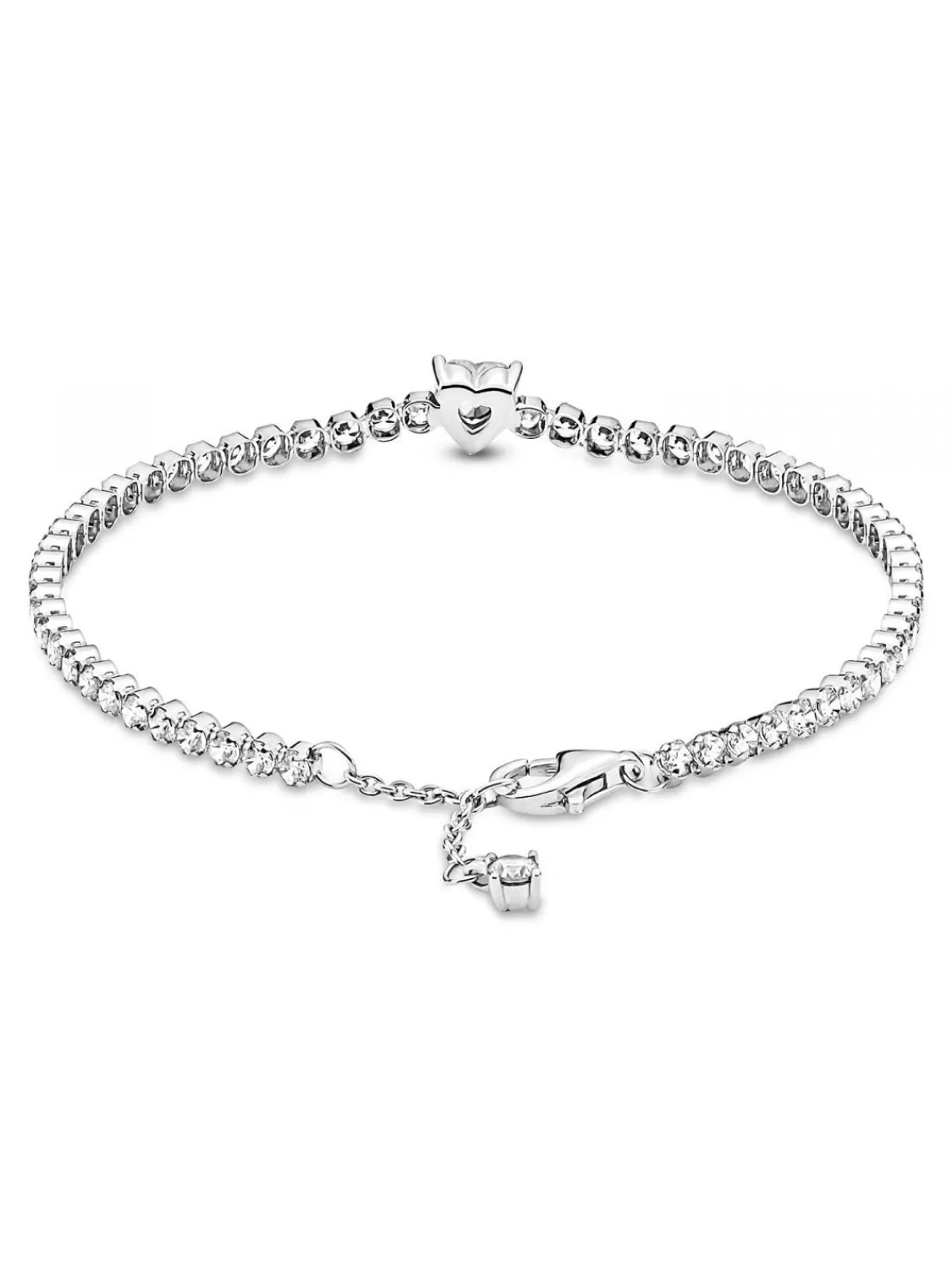 Pandora Damen-Tennisarmband Funkelndes Herz Silber | Damenschmuck