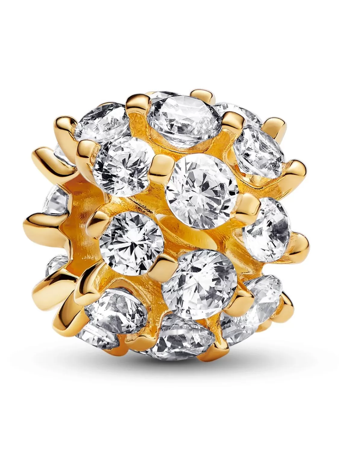 Pandora Funkelndes Rundes Charm Goldfarben | Damenschmuck