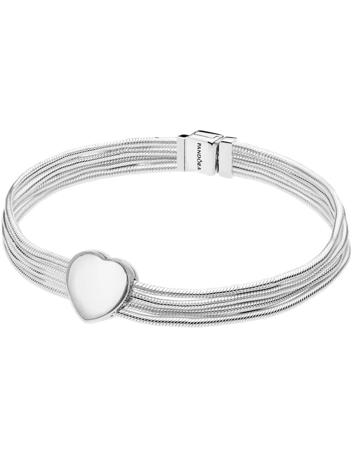 Pandora Reflexions Silber Damen-Armband Snakes Mit Herz-Clip | Damenschmuck