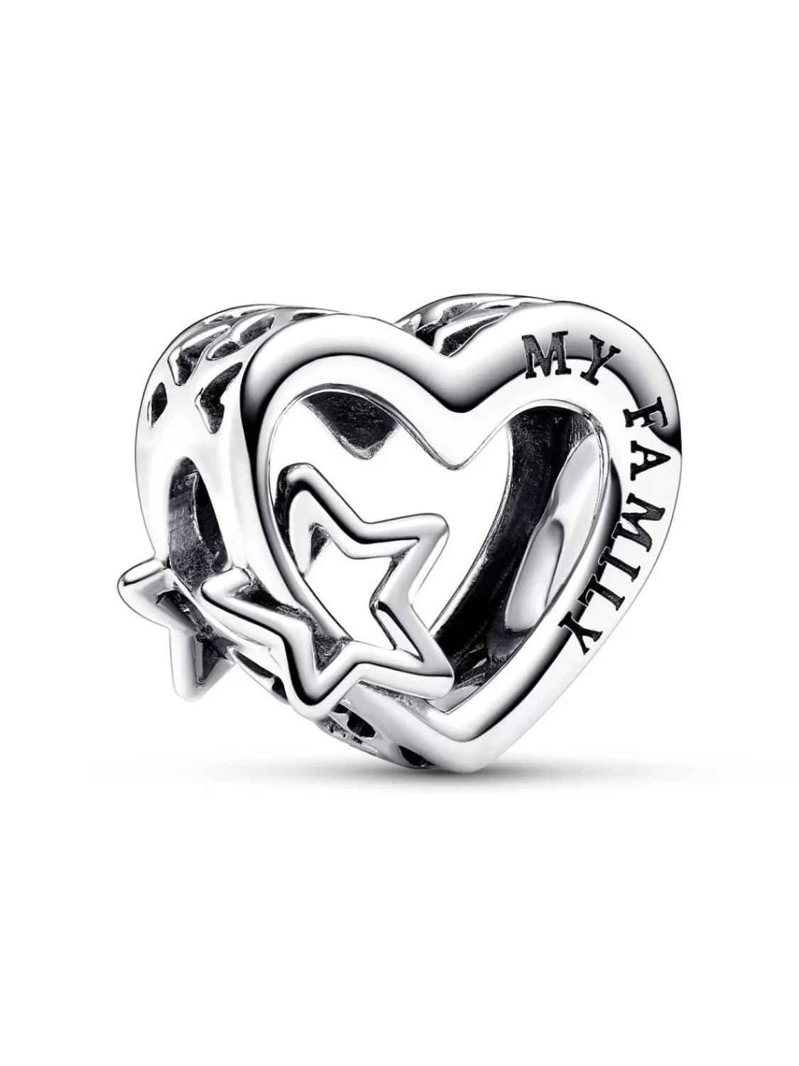 Pandora Silber Charm Familie Herz & Stern | Damenschmuck