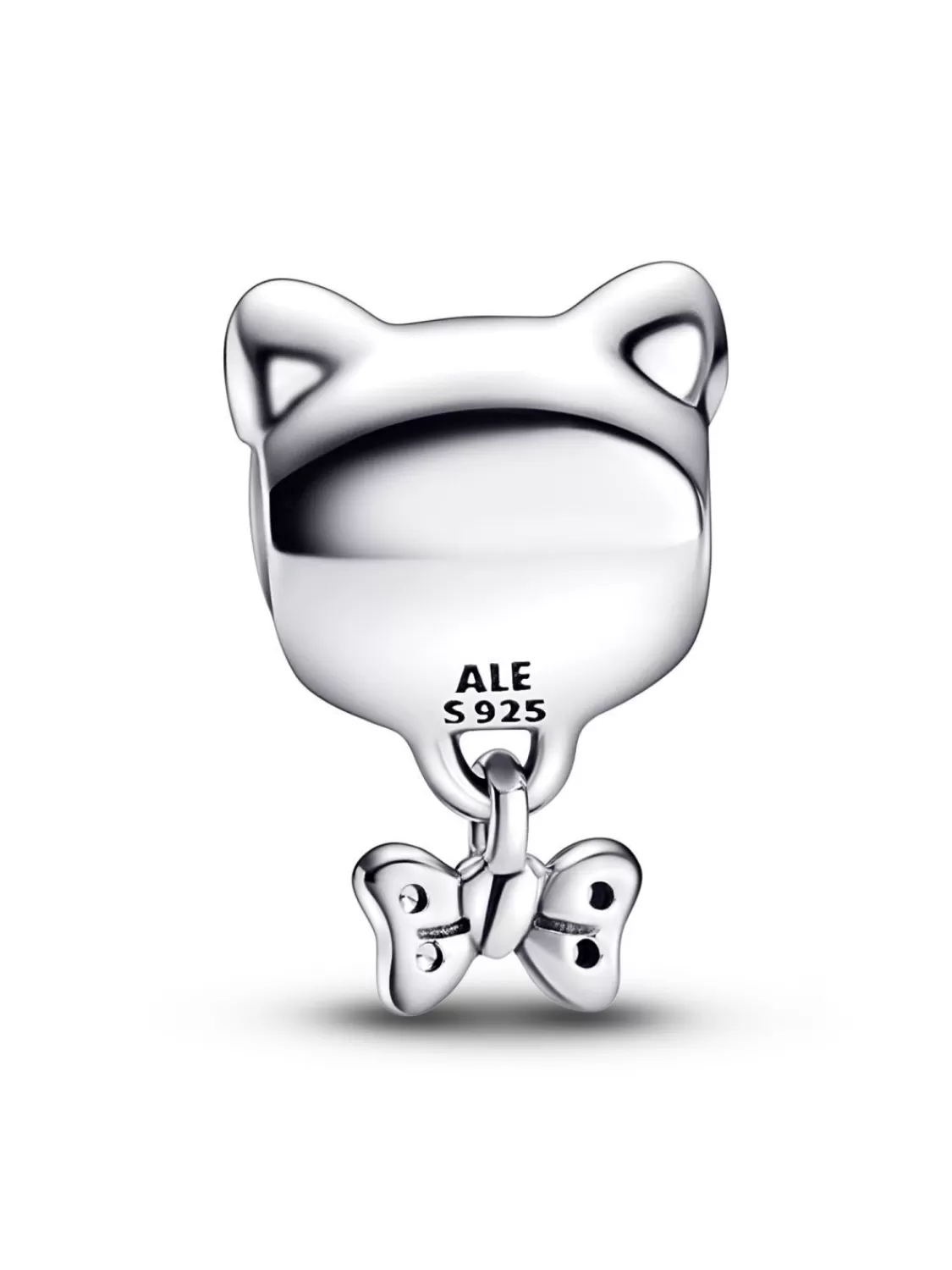 Pandora Silber Charm Haustier Katze Mit Schleife | Damenschmuck