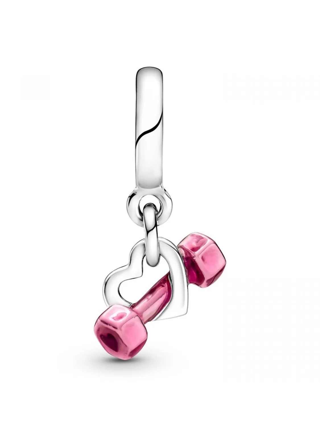 Pandora Silber Charm-Anhanger Hantel & Herz | Damenschmuck