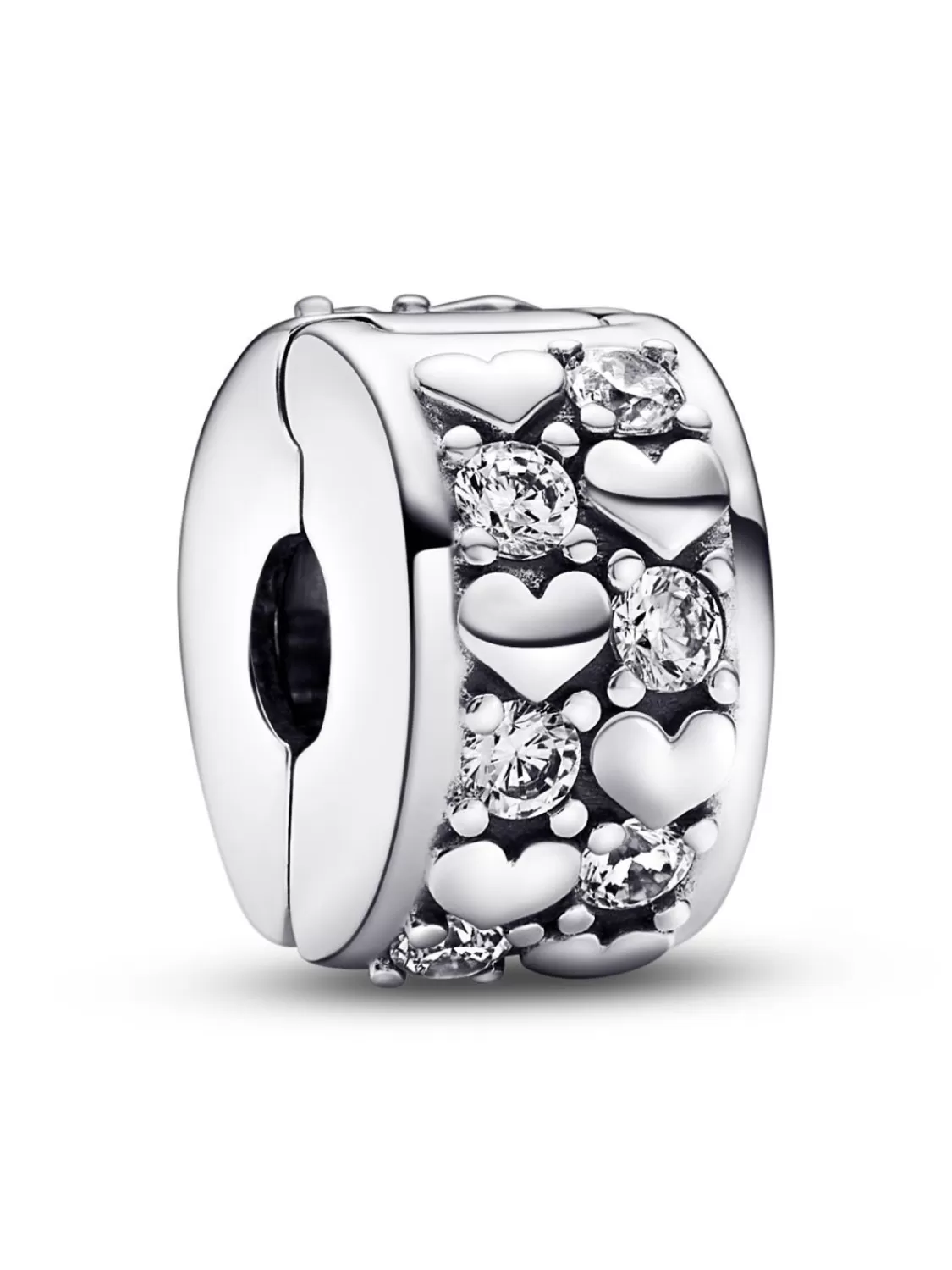 Pandora Silber Clip Unendliche Funkelnde Herzen | Damenschmuck