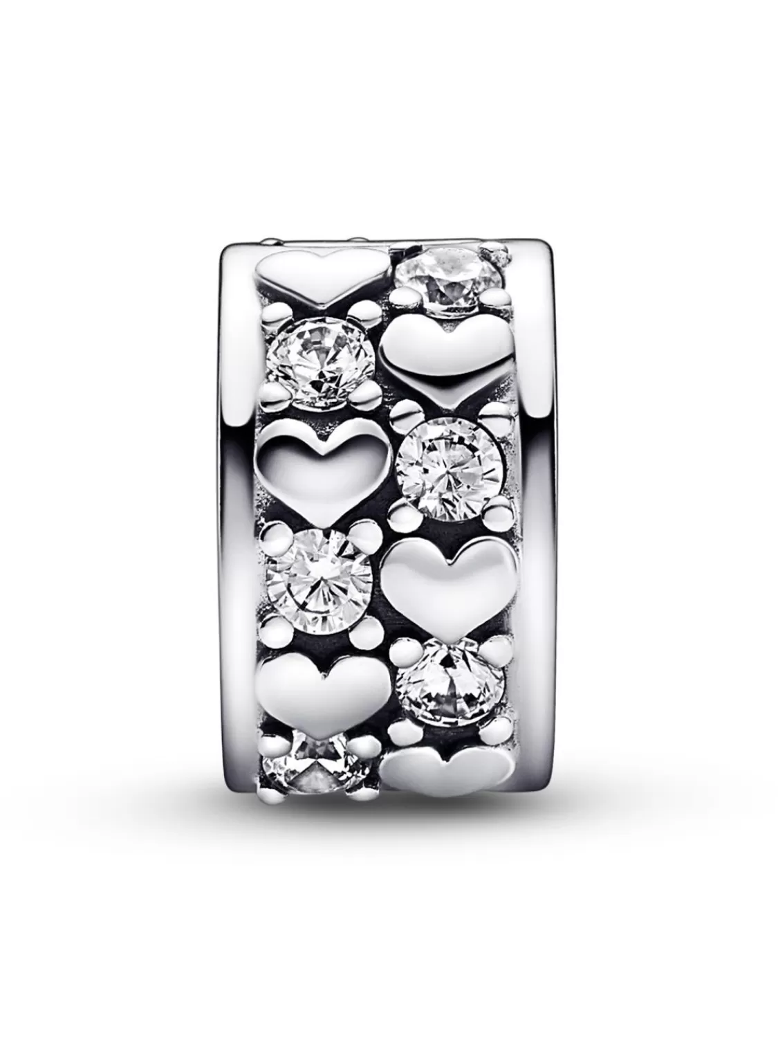 Pandora Silber Clip Unendliche Funkelnde Herzen | Damenschmuck