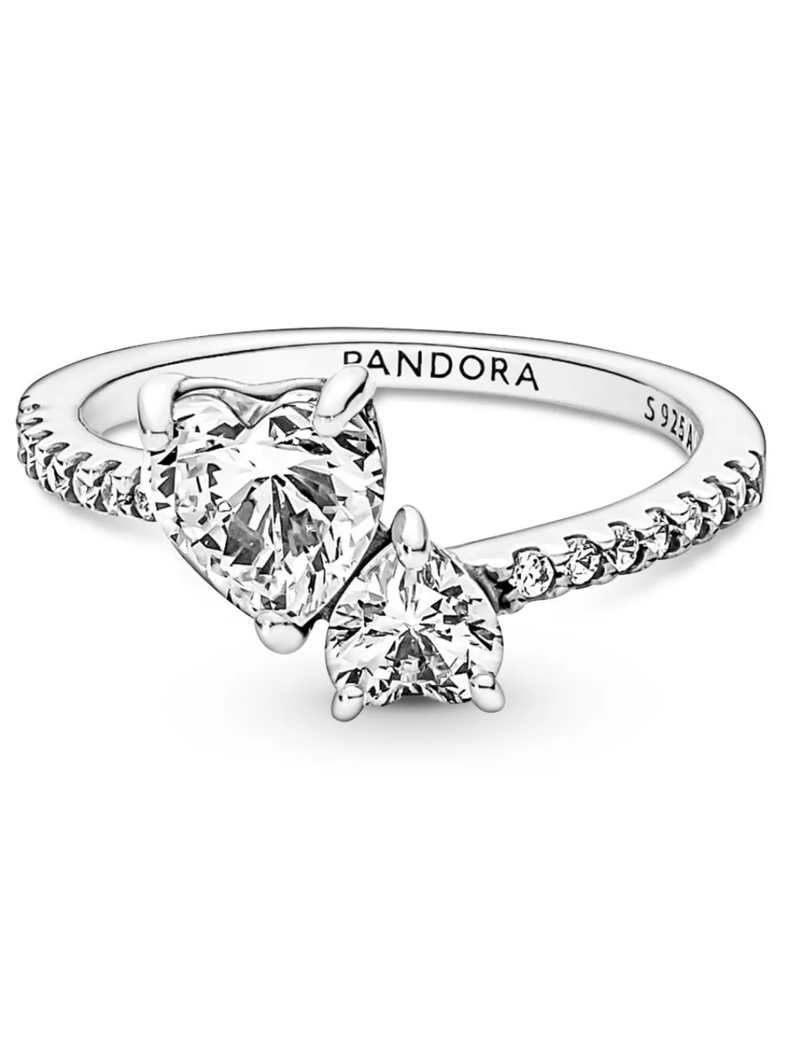 Pandora Silberring Fur Damen Funkelnde Herzen Solitar | Damenschmuck