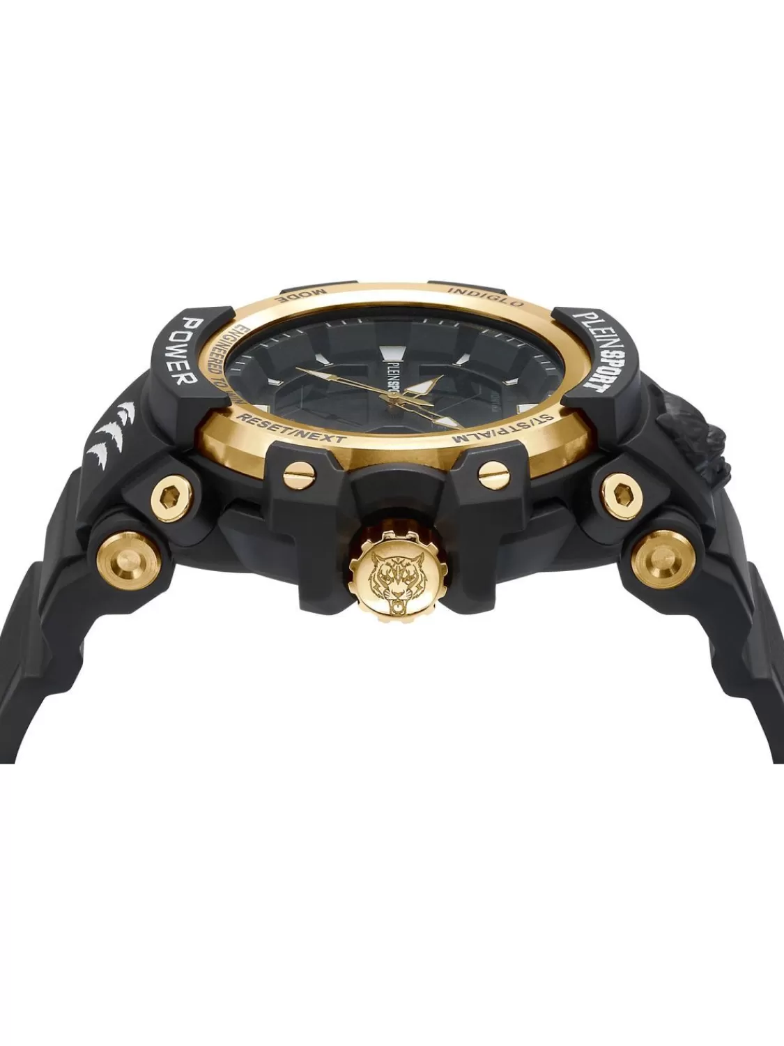 Philipp Plein Armbanduhr Anadigi Combat Schwarz/Goldfarben | Herrenuhren