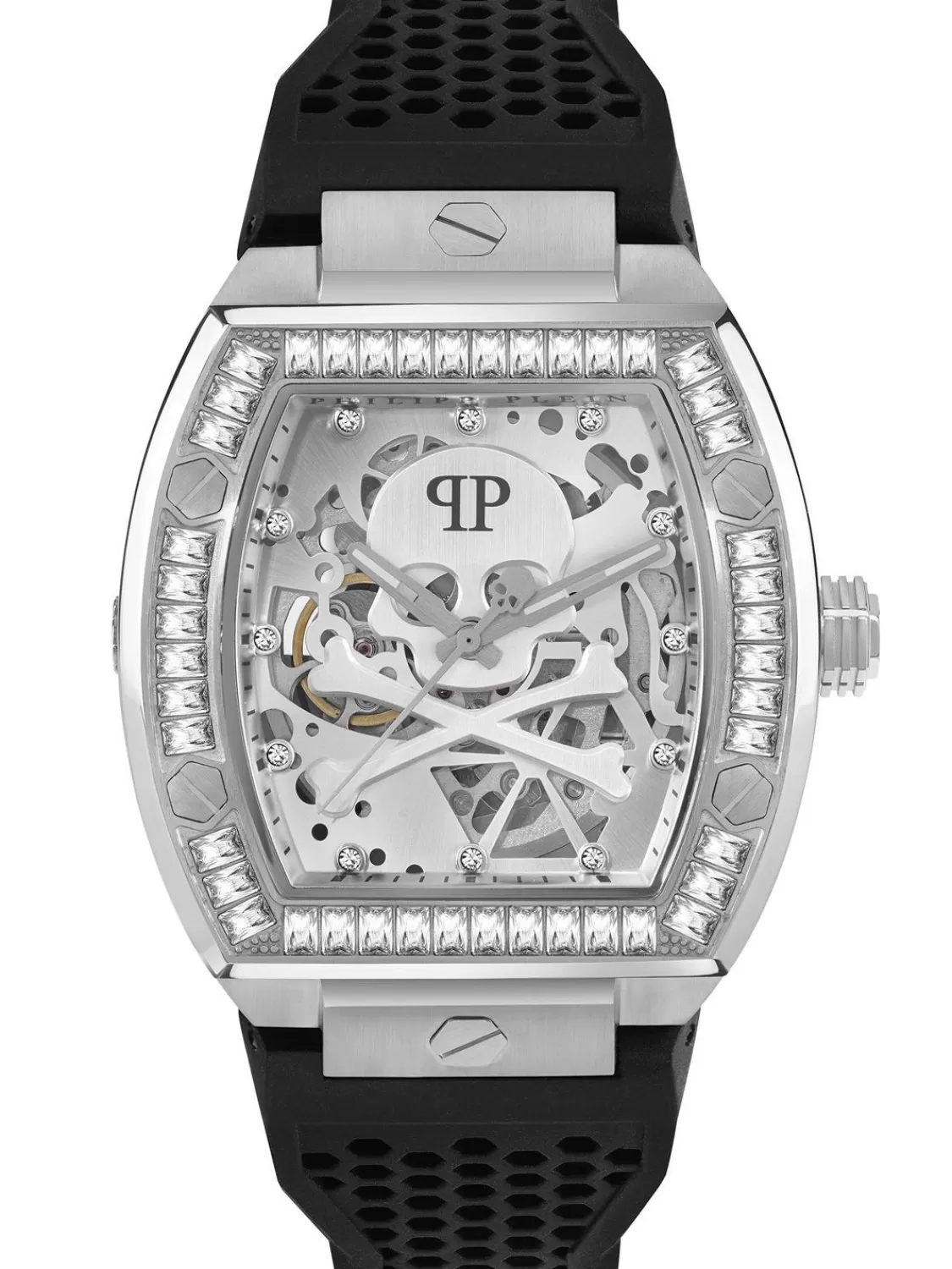 Philipp Plein Armbanduhr The $Keleton Automatik Schwarz/Silberfarben | Herrenuhren