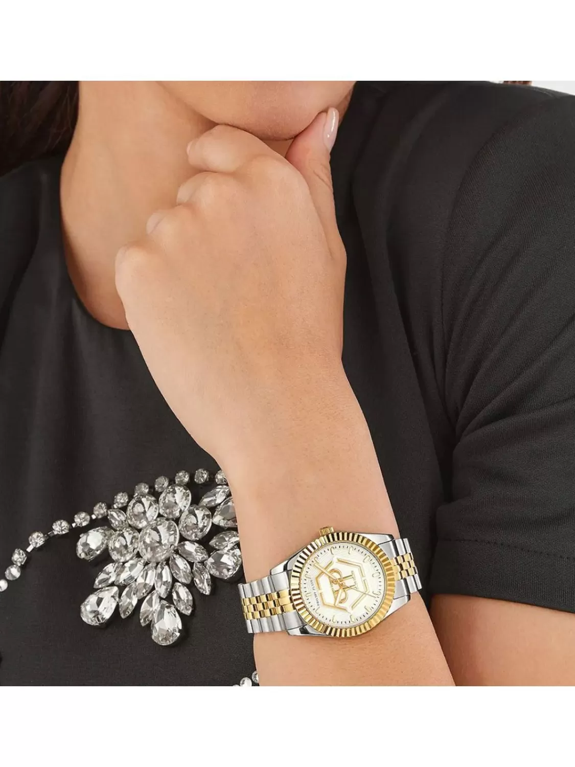 Philipp Plein Damen-Armbanduhr Date Superlative Bicolor | Damenuhren