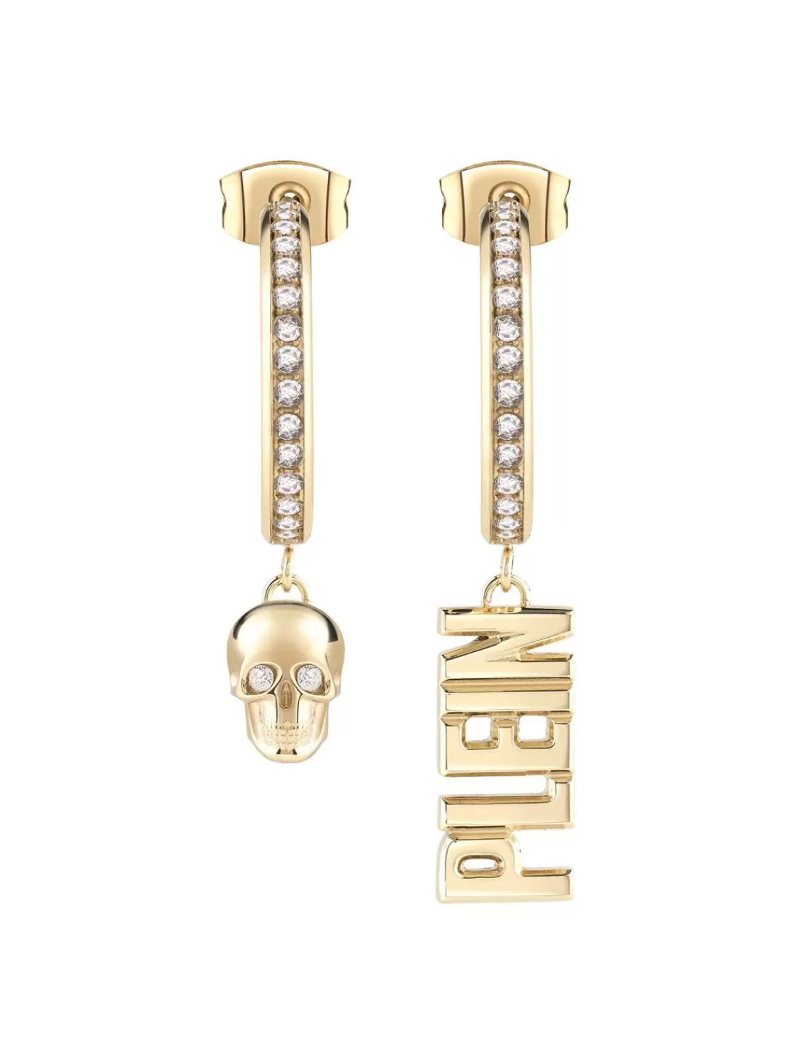 Philipp Plein Damen-Ohrringe Lettering Goldfarben | Damenschmuck