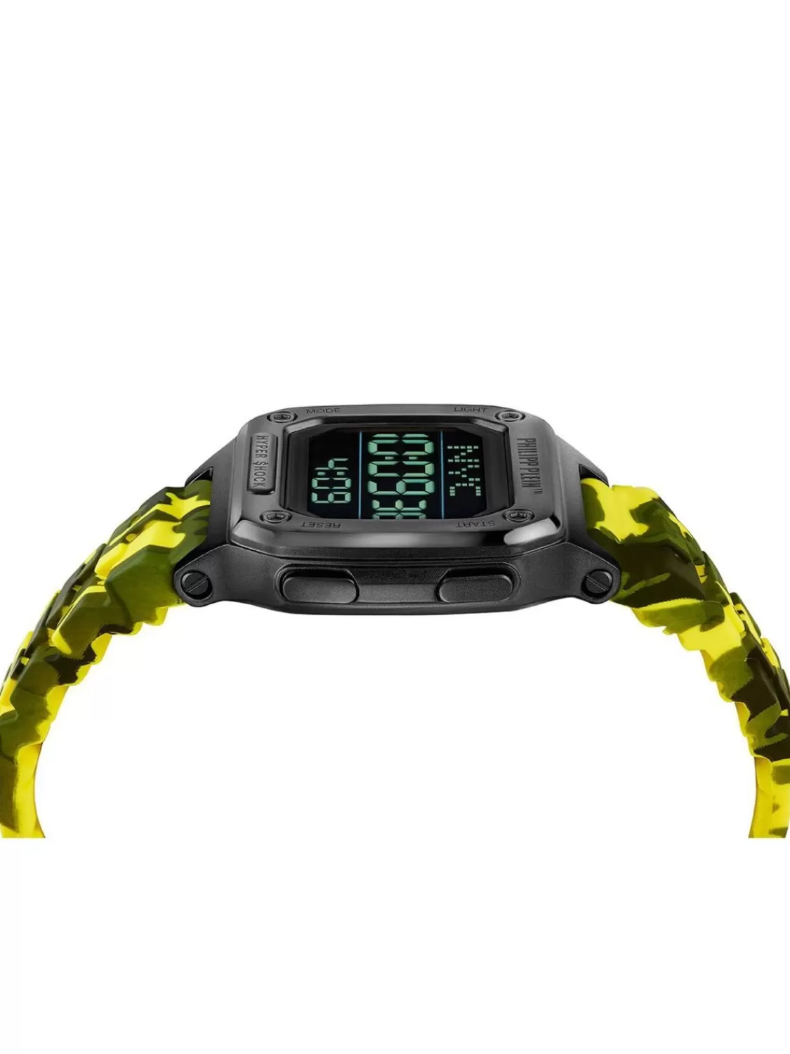 Philipp Plein Digitaluhr Hyper $Hock Camouflage Gelb | Herrenuhren